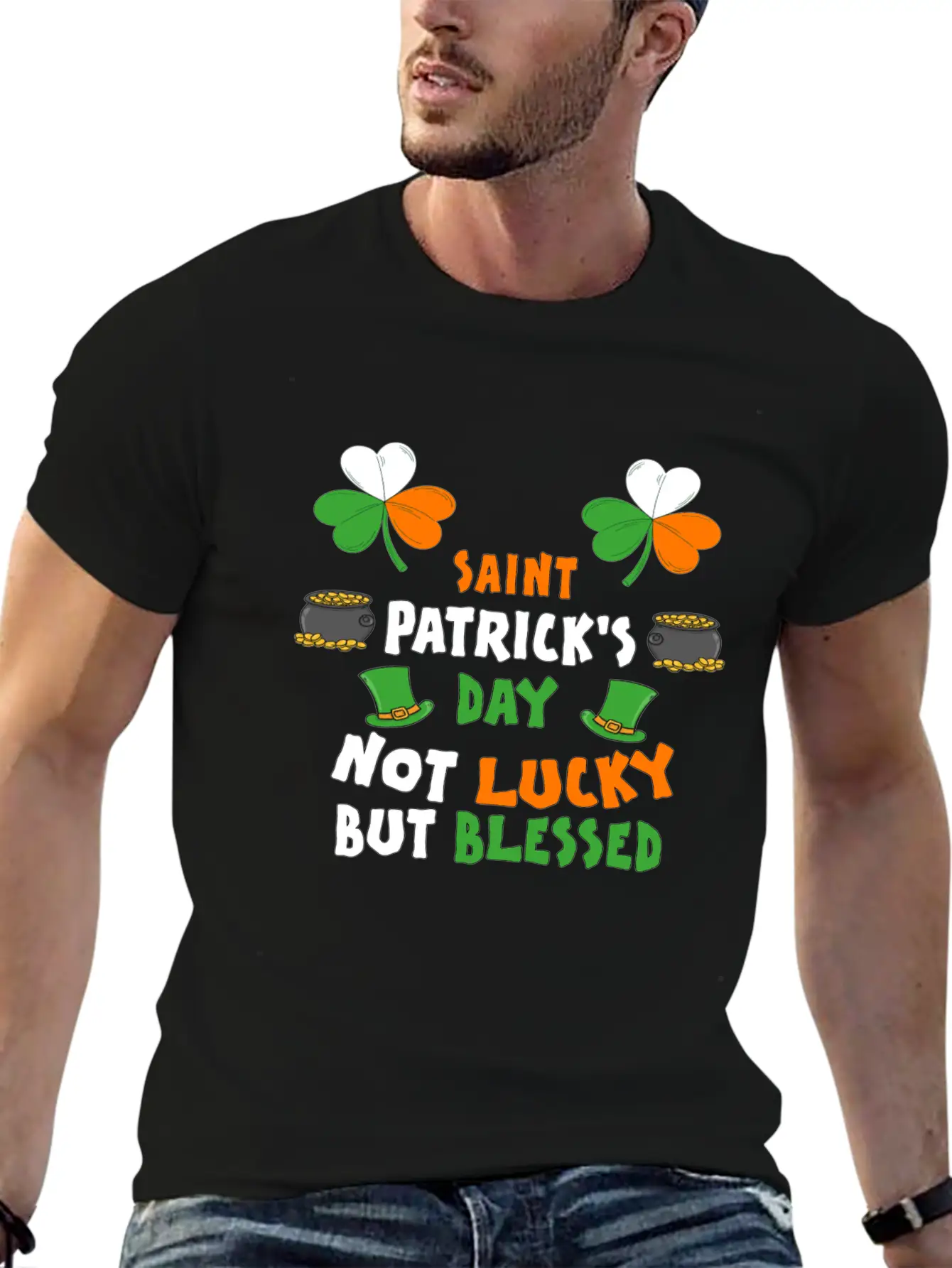 St Patrick's Day T-shirt - Happy St Patricks Day Stylish Everyday T-Shirt – Unisex Basic Cotton Tee