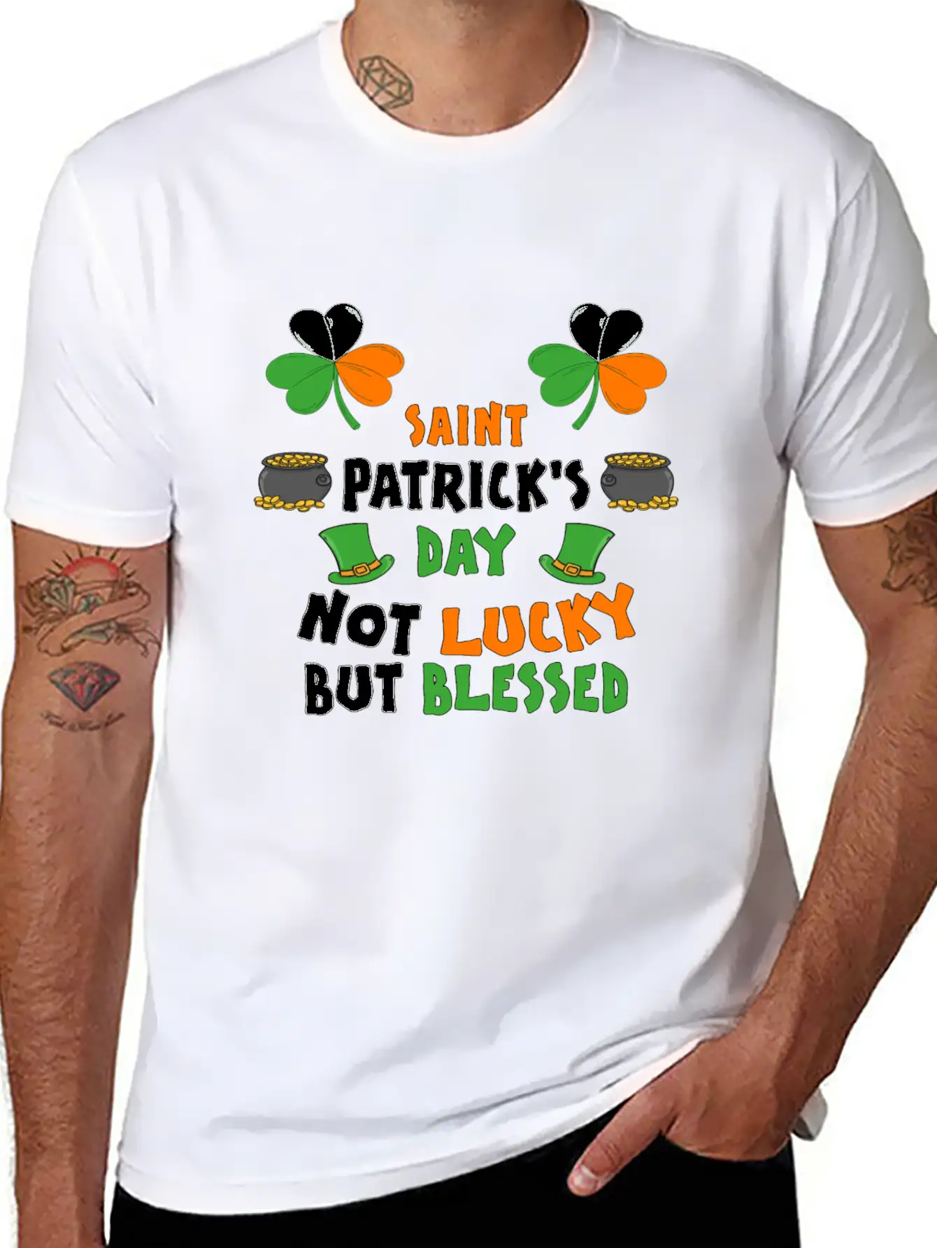 St Patrick's Day T-shirt - Happy St Patricks Day Stylish Everyday T-Shirt – Unisex Basic Cotton Tee