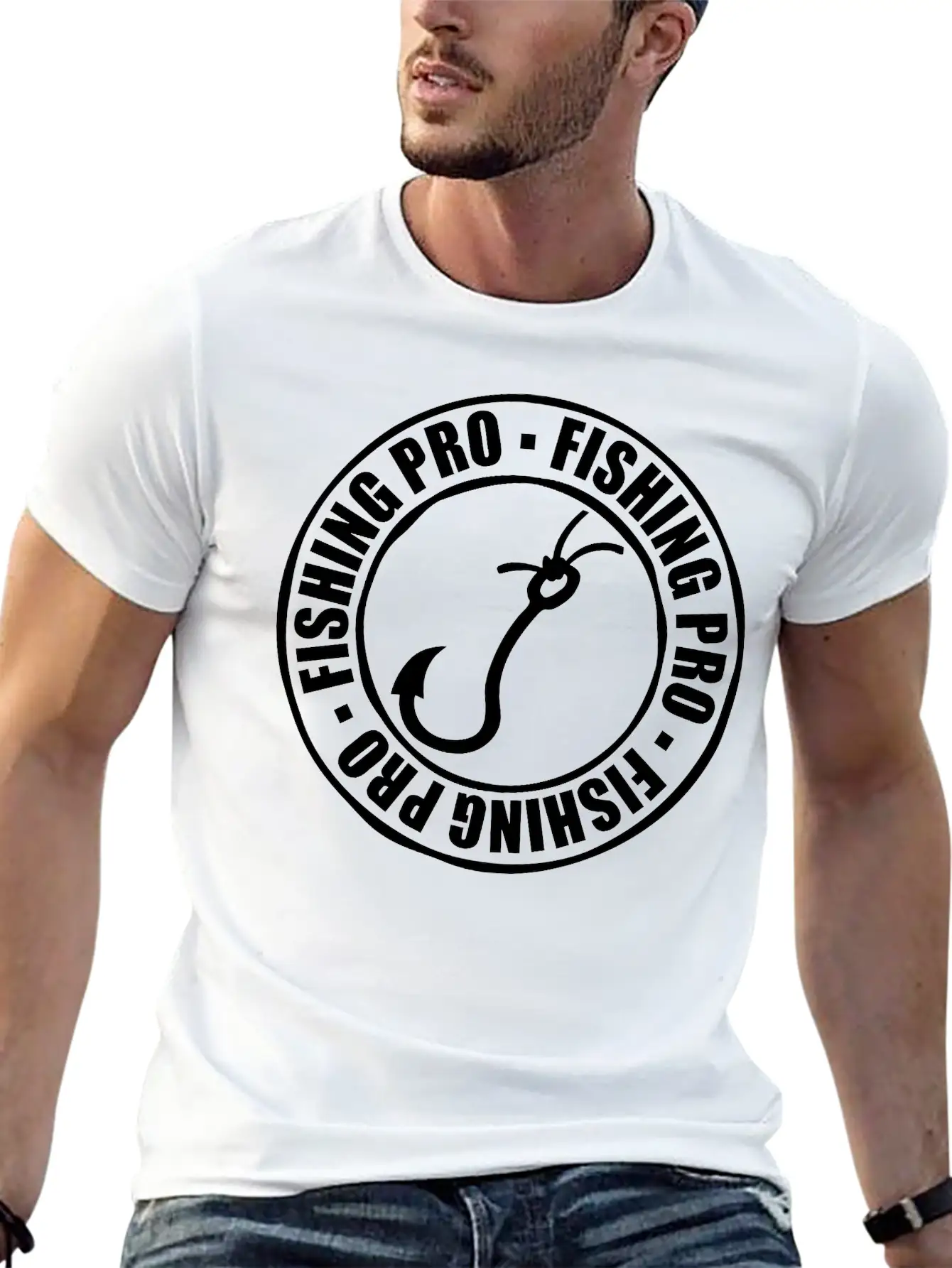 Stamp Fishing Pro Basic Graphic T-Shirt – Daily Comfort In Soft Cotton