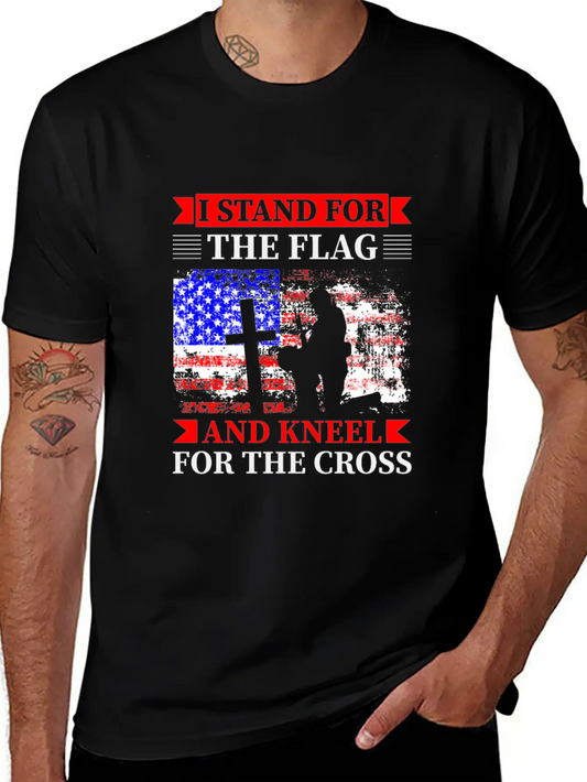 Stand For The Flag Kneel For The Cross Timeless Short Sleeve Tee – Comfy And Minimalist Design