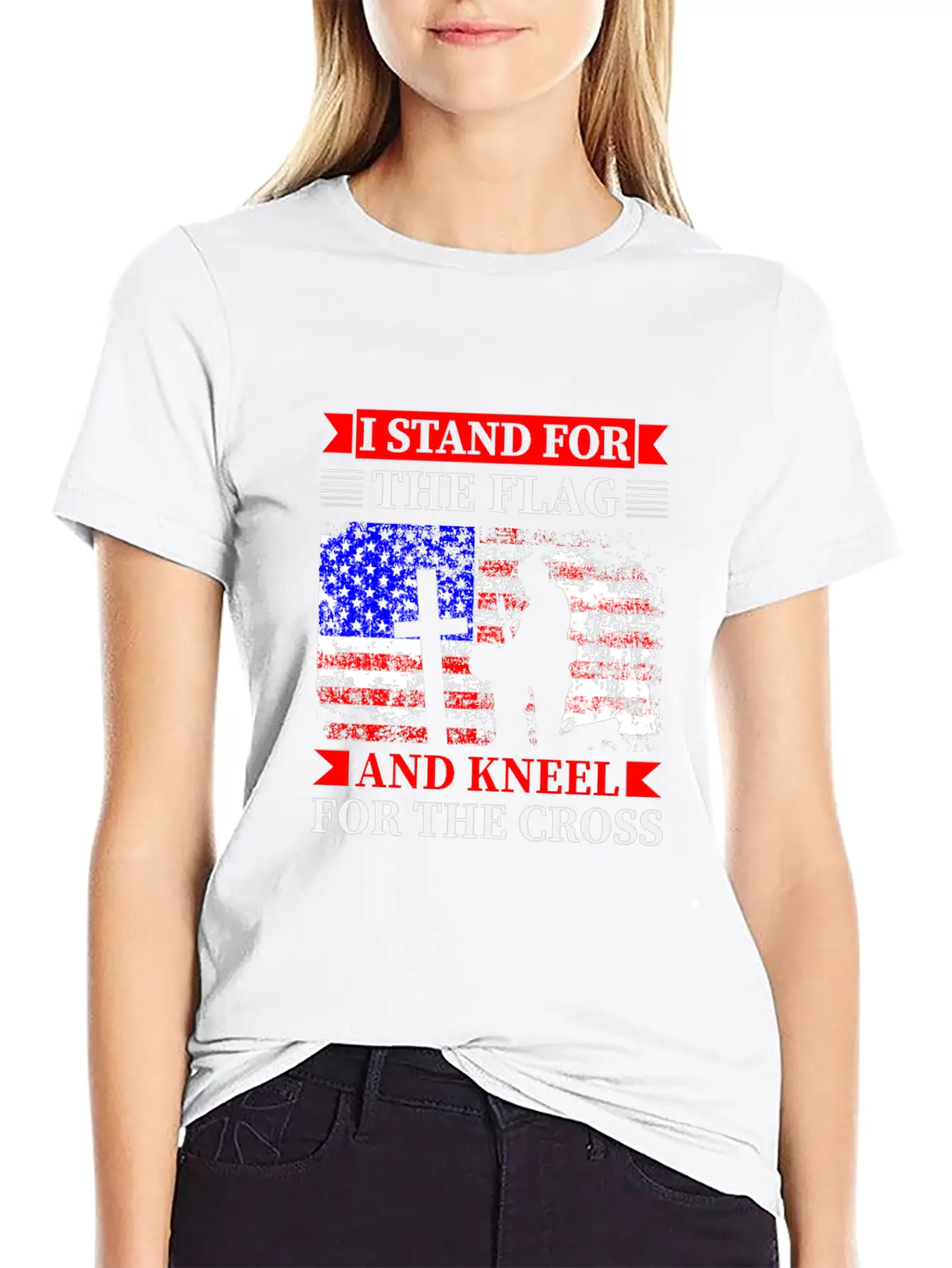 Stand For The Flag Kneel For The Cross Timeless Short Sleeve Tee – Comfy And Minimalist Design