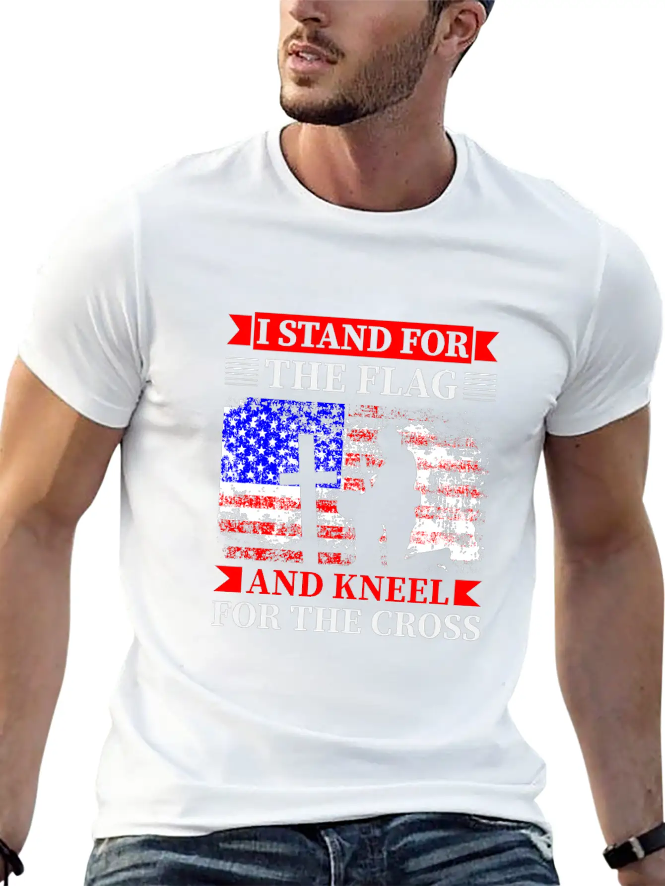 Stand For The Flag Kneel For The Cross Timeless Short Sleeve Tee – Comfy And Minimalist Design