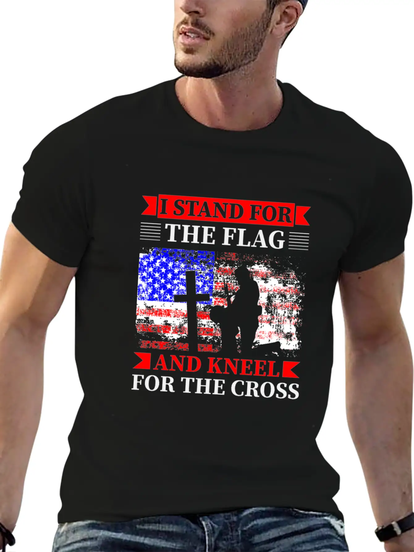 Stand For The Flag Kneel For The Cross Timeless Short Sleeve Tee – Comfy And Minimalist Design
