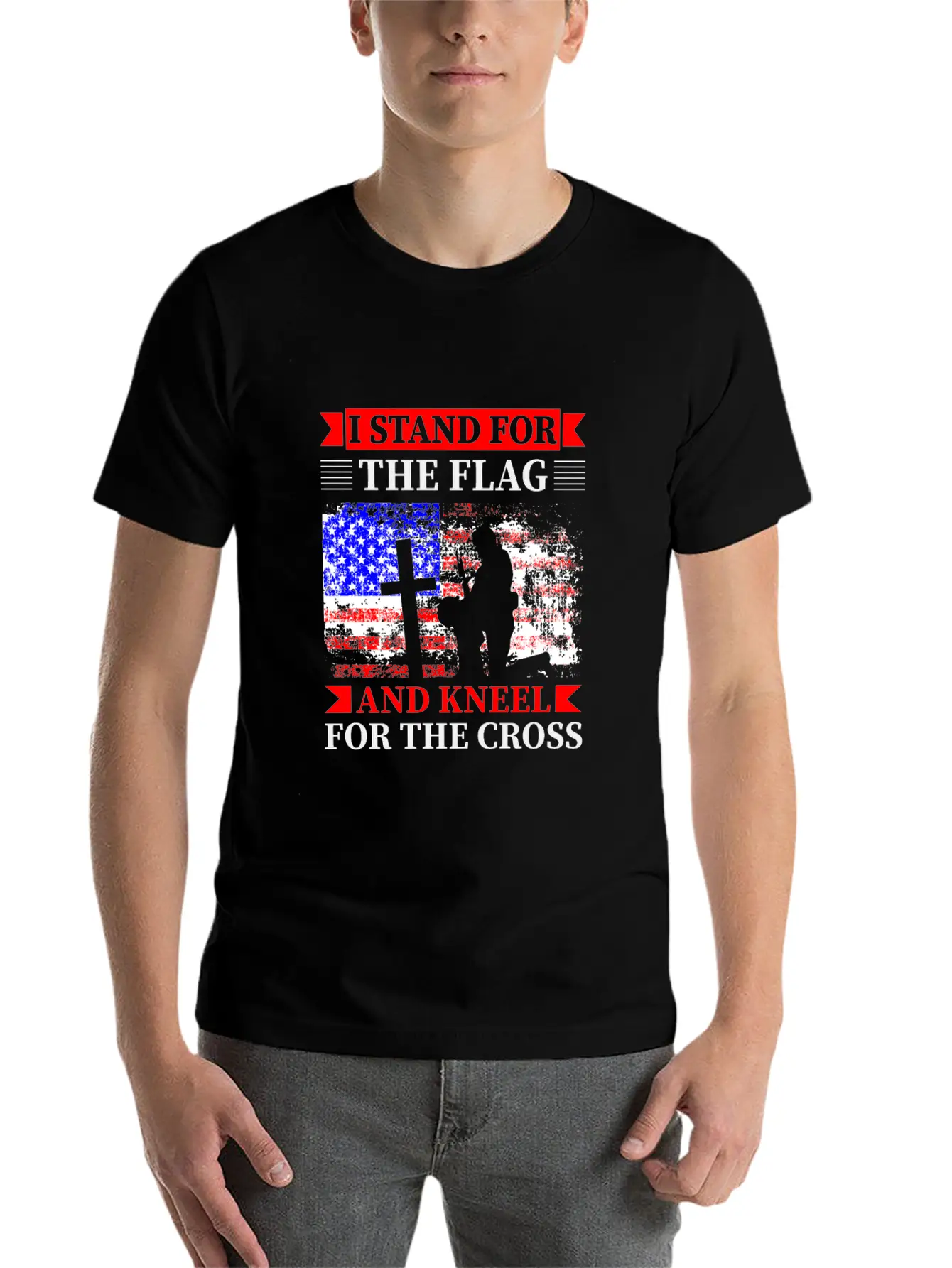 Stand For The Flag Kneel For The Cross Timeless Short Sleeve Tee – Comfy And Minimalist Design