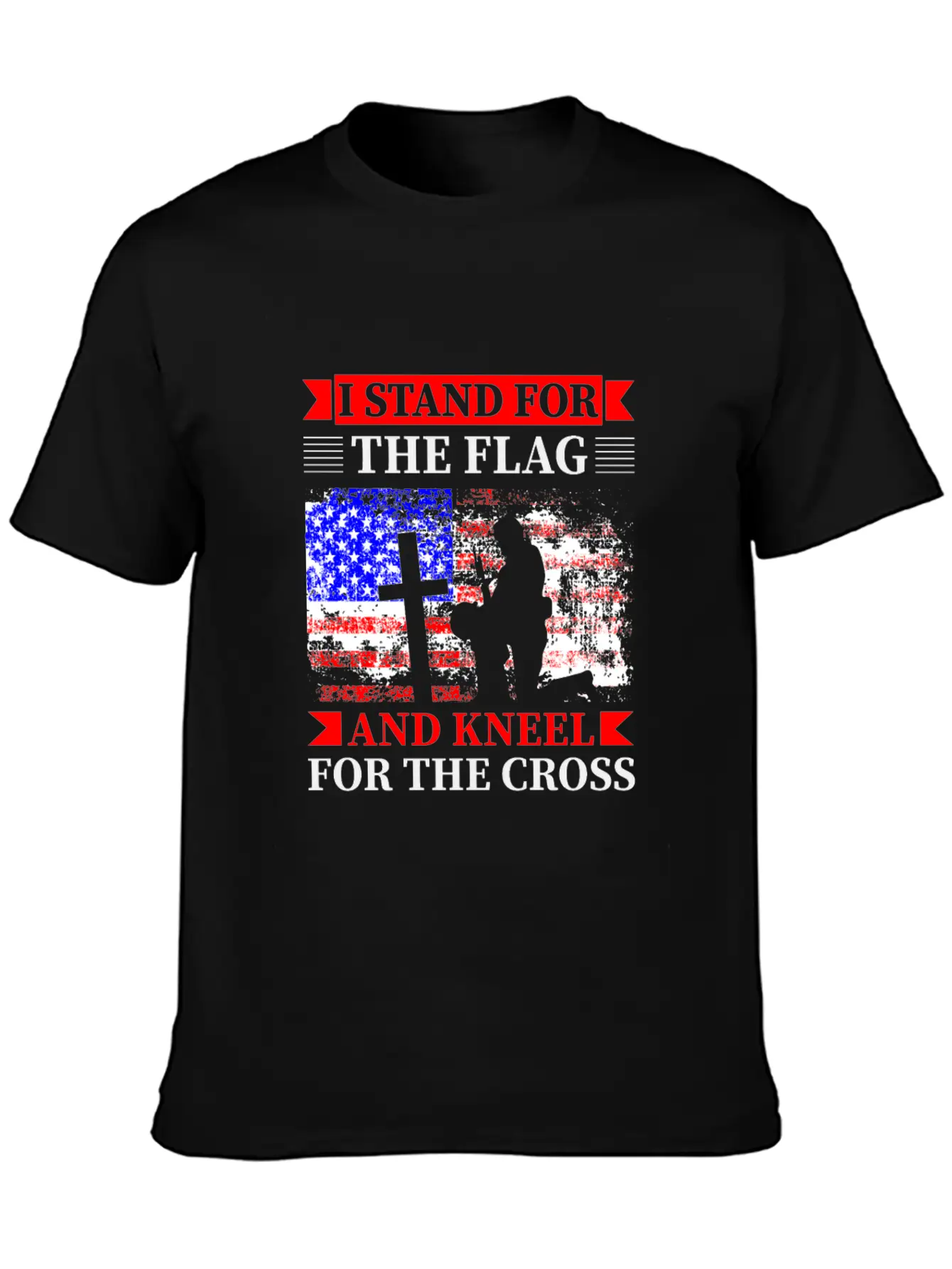 Stand For The Flag Kneel For The Cross Timeless Short Sleeve Tee – Comfy And Minimalist Design