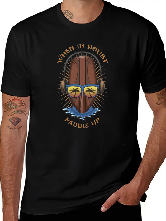 Stand Up Paddle Cartoon Art Basic Graphic T-Shirt – Daily Comfort In Soft Cotton