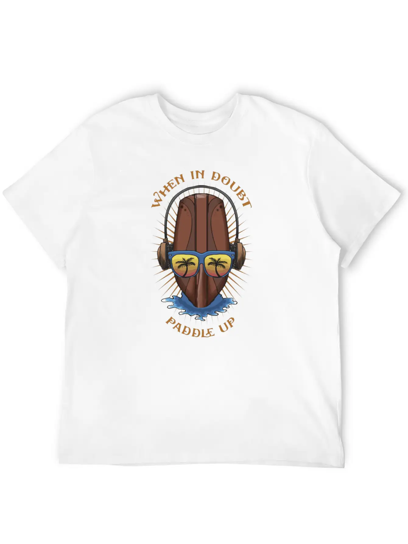 Stand Up Paddle Cartoon Art Basic Graphic T-Shirt – Daily Comfort In Soft Cotton