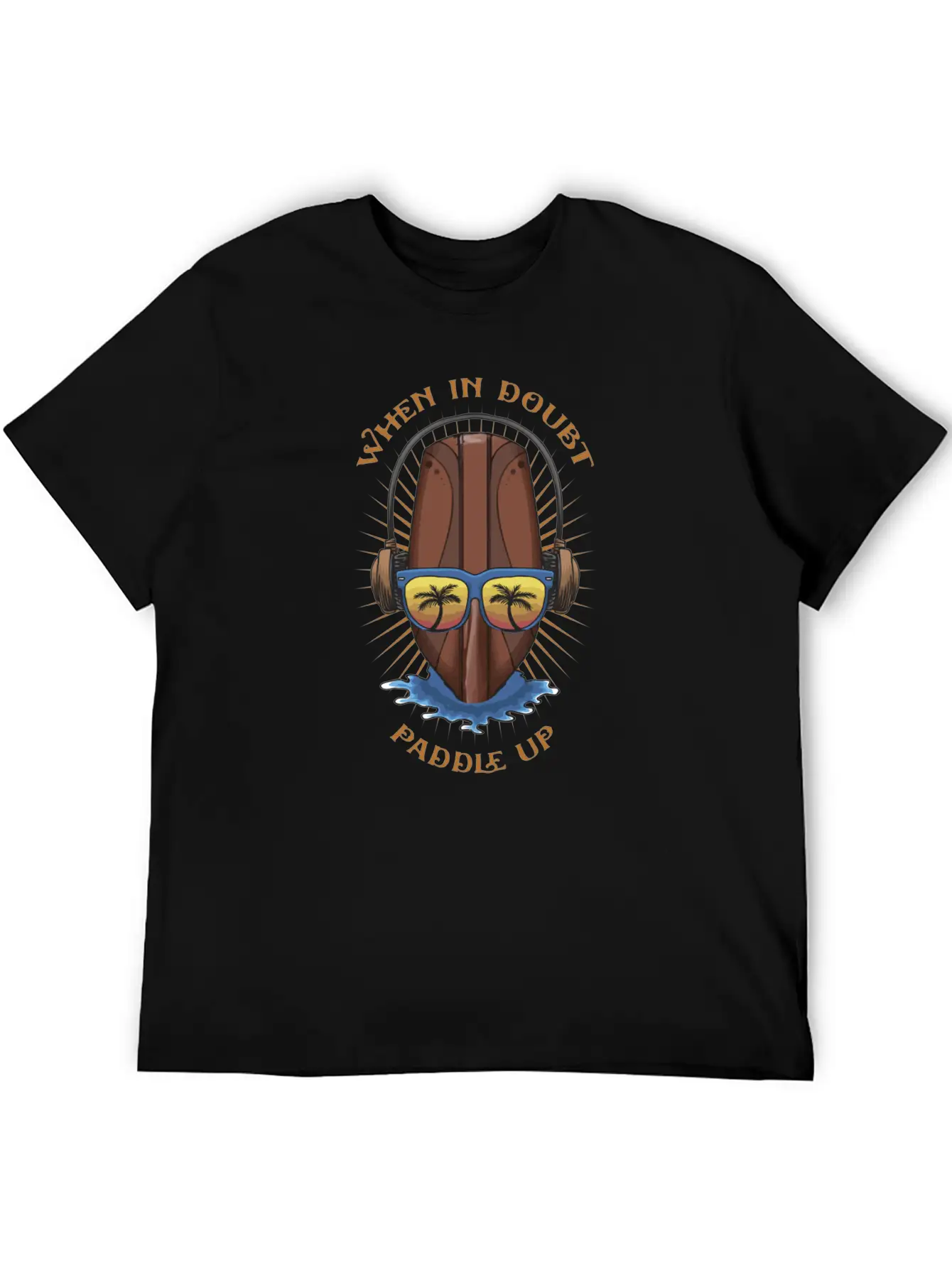 Stand Up Paddle Cartoon Art Basic Graphic T-Shirt – Daily Comfort In Soft Cotton