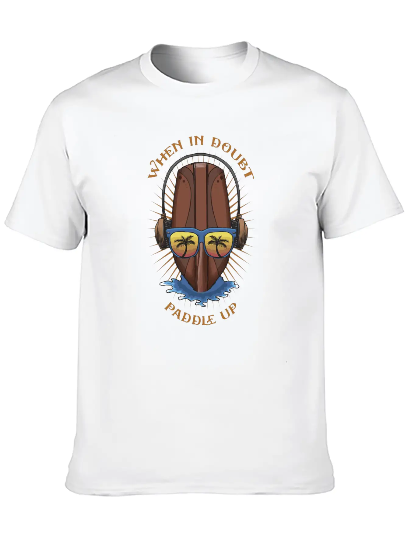 Stand Up Paddle Cartoon Art Basic Graphic T-Shirt – Daily Comfort In Soft Cotton