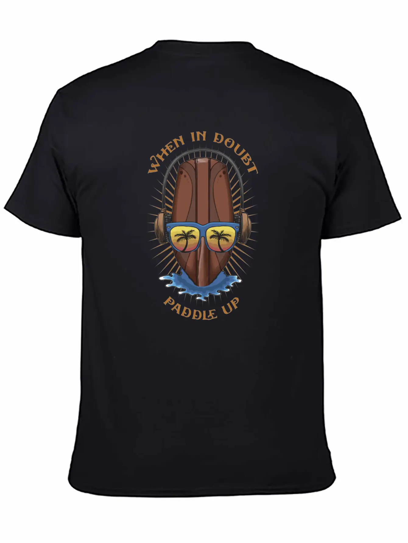 Stand Up Paddle Cartoon Art Basic Graphic T-Shirt – Daily Comfort In Soft Cotton