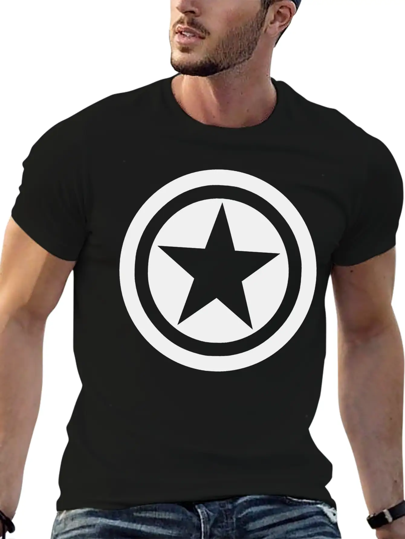 Star In Circles Relaxed Everyday Tee – Lightweight And Durable Cotton