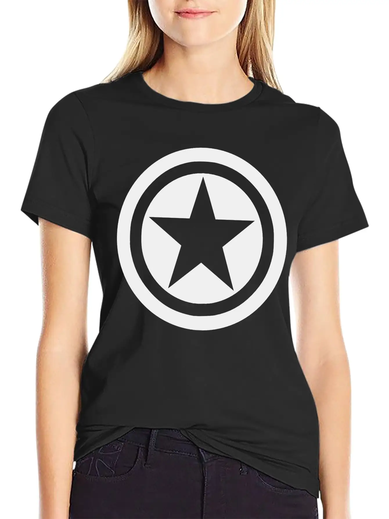 Star In Circles Relaxed Everyday Tee – Lightweight And Durable Cotton