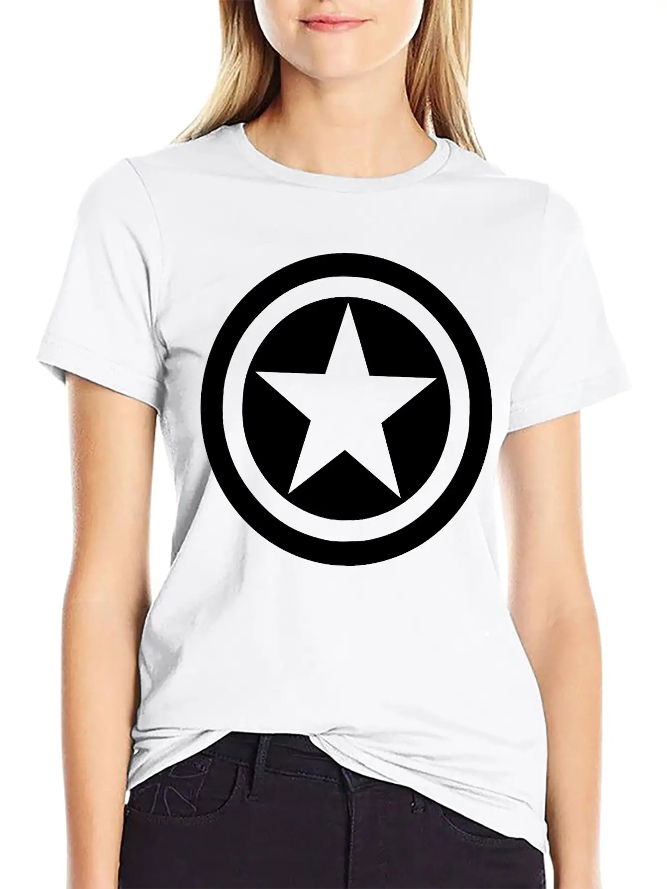 Star In Circles Relaxed Everyday Tee – Lightweight And Durable Cotton