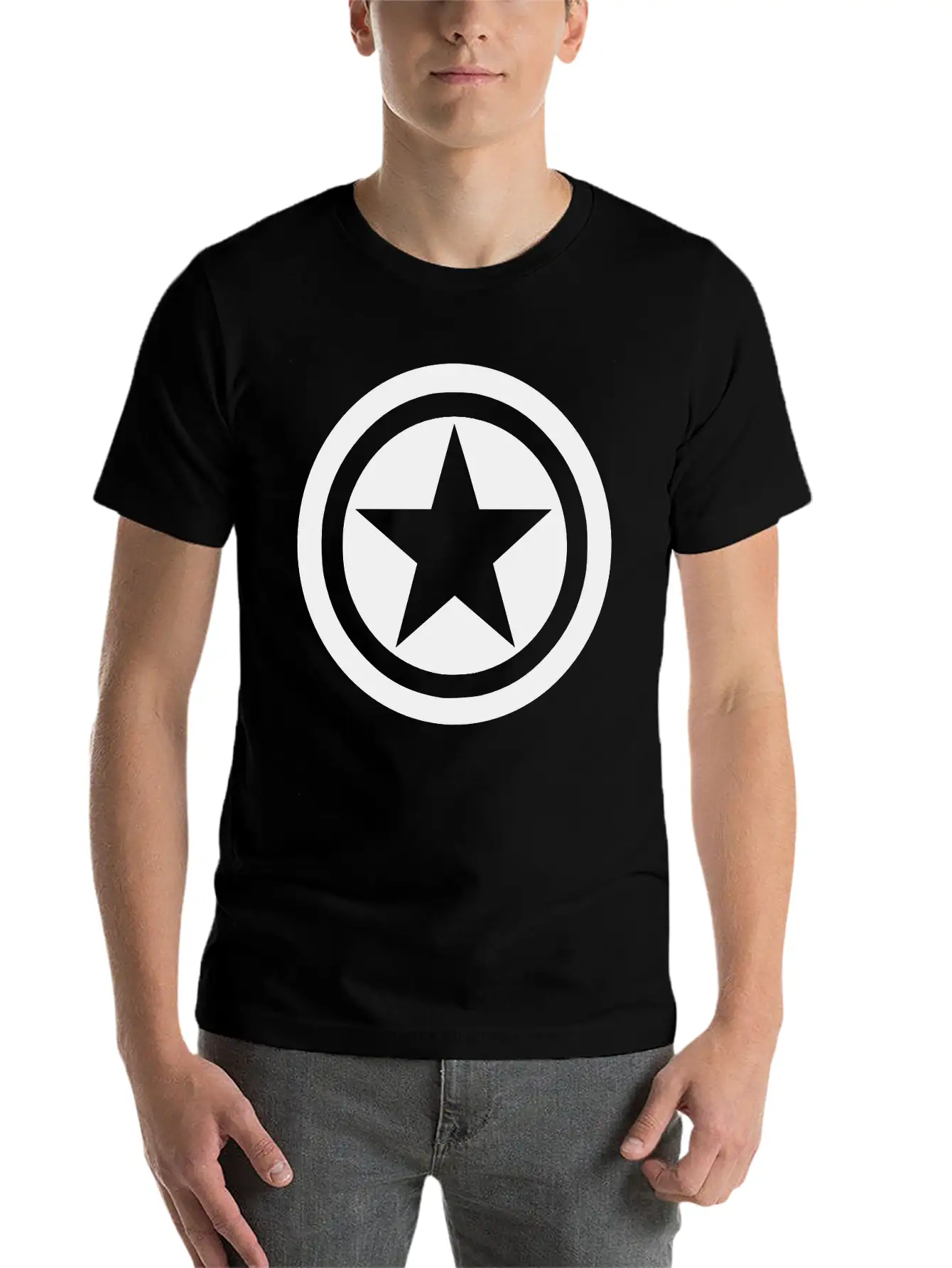 Star In Circles Relaxed Everyday Tee – Lightweight And Durable Cotton