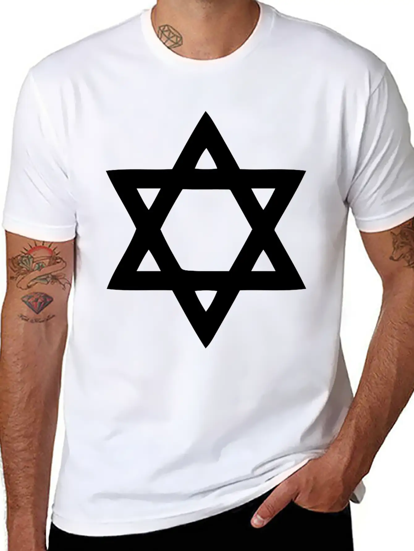 Star Of David Stylish Everyday T-Shirt – Unisex Basic Cotton Tee