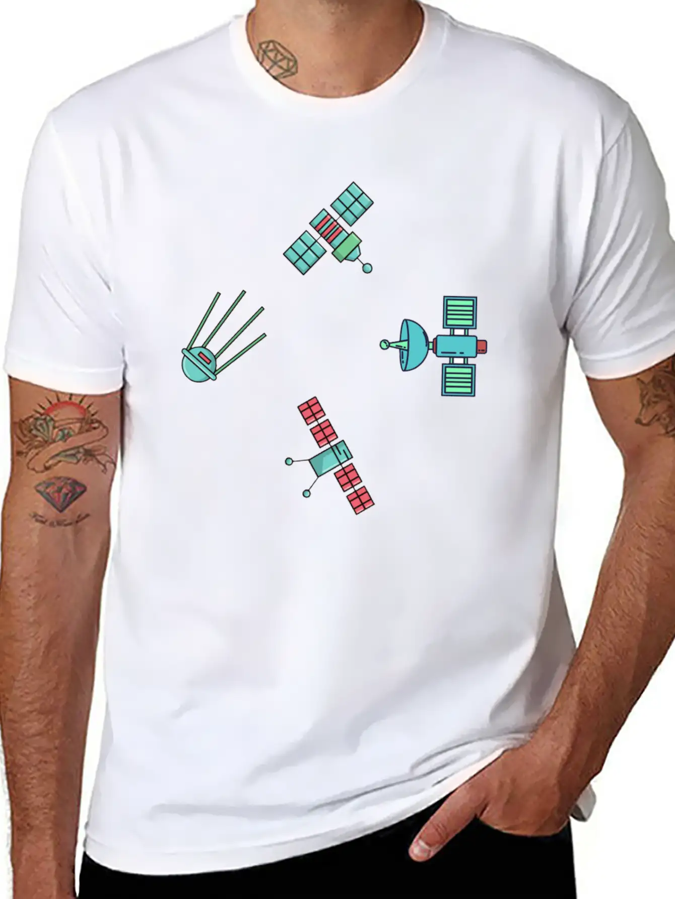 Starlighsts Pattern Unisex Short Sleeve Soft Cotton T-Shirt – Casual Everyday Wear