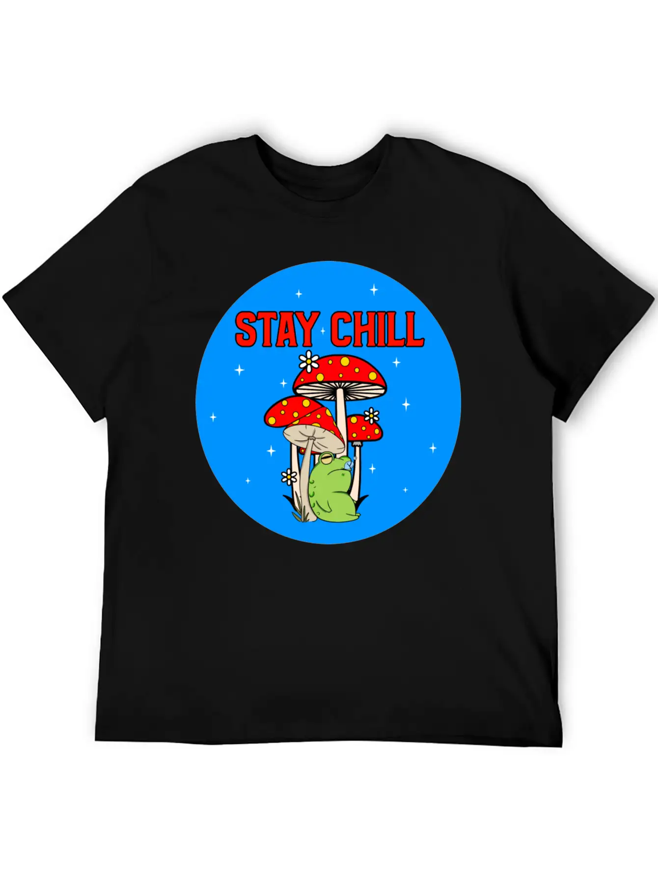 Stay Chill Cute Green Frog Stylish Everyday T-Shirt – Unisex Basic Cotton Tee