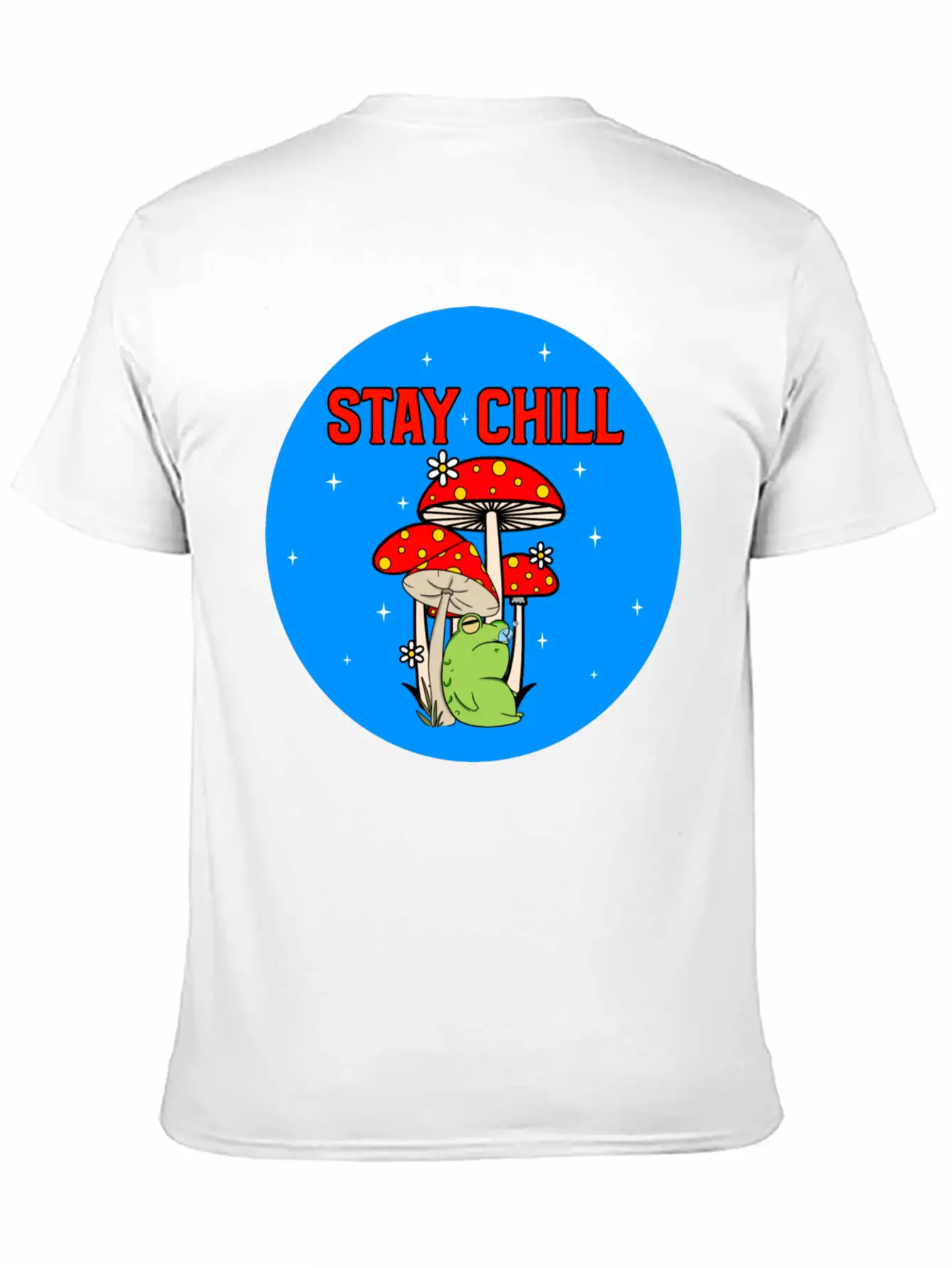 Stay Chill Cute Green Frog Stylish Everyday T-Shirt – Unisex Basic Cotton Tee