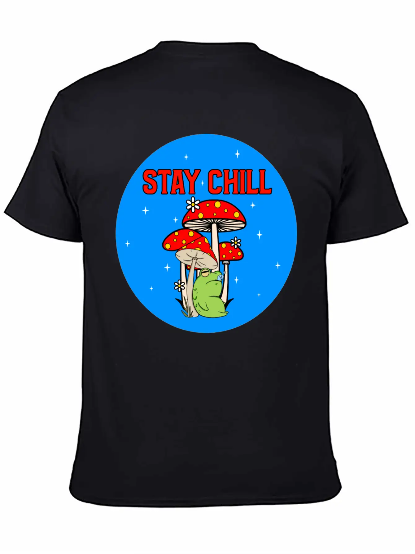 Stay Chill Cute Green Frog Stylish Everyday T-Shirt – Unisex Basic Cotton Tee