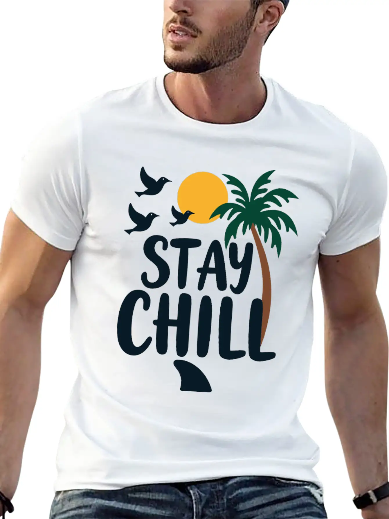 Stay Chill Relaxation Summer Vacation Stylish Everyday T-Shirt – Unisex Basic Cotton Tee