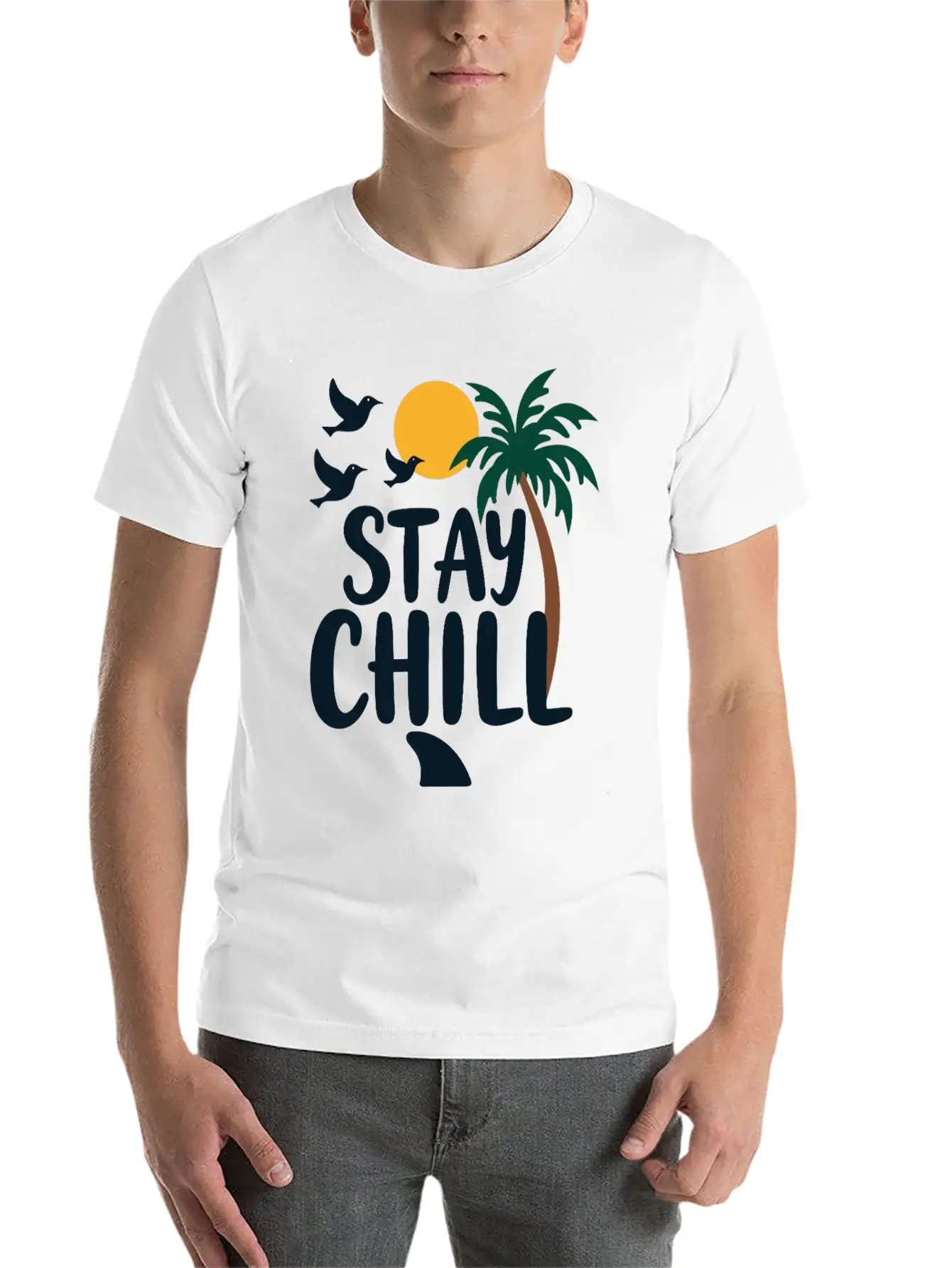 Stay Chill Relaxation Summer Vacation Stylish Everyday T-Shirt – Unisex Basic Cotton Tee