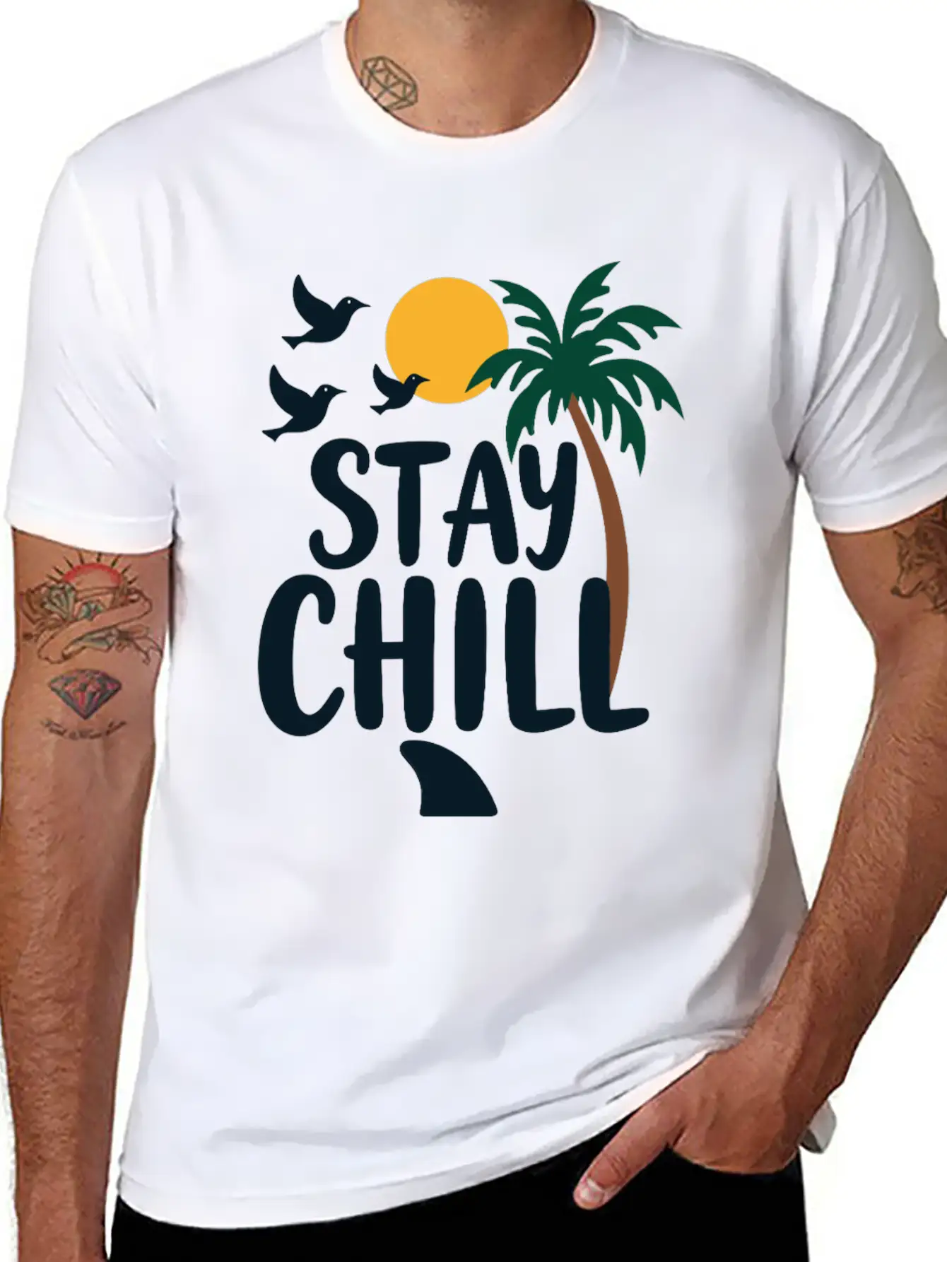 Stay Chill Relaxation Summer Vacation Stylish Everyday T-Shirt – Unisex Basic Cotton Tee
