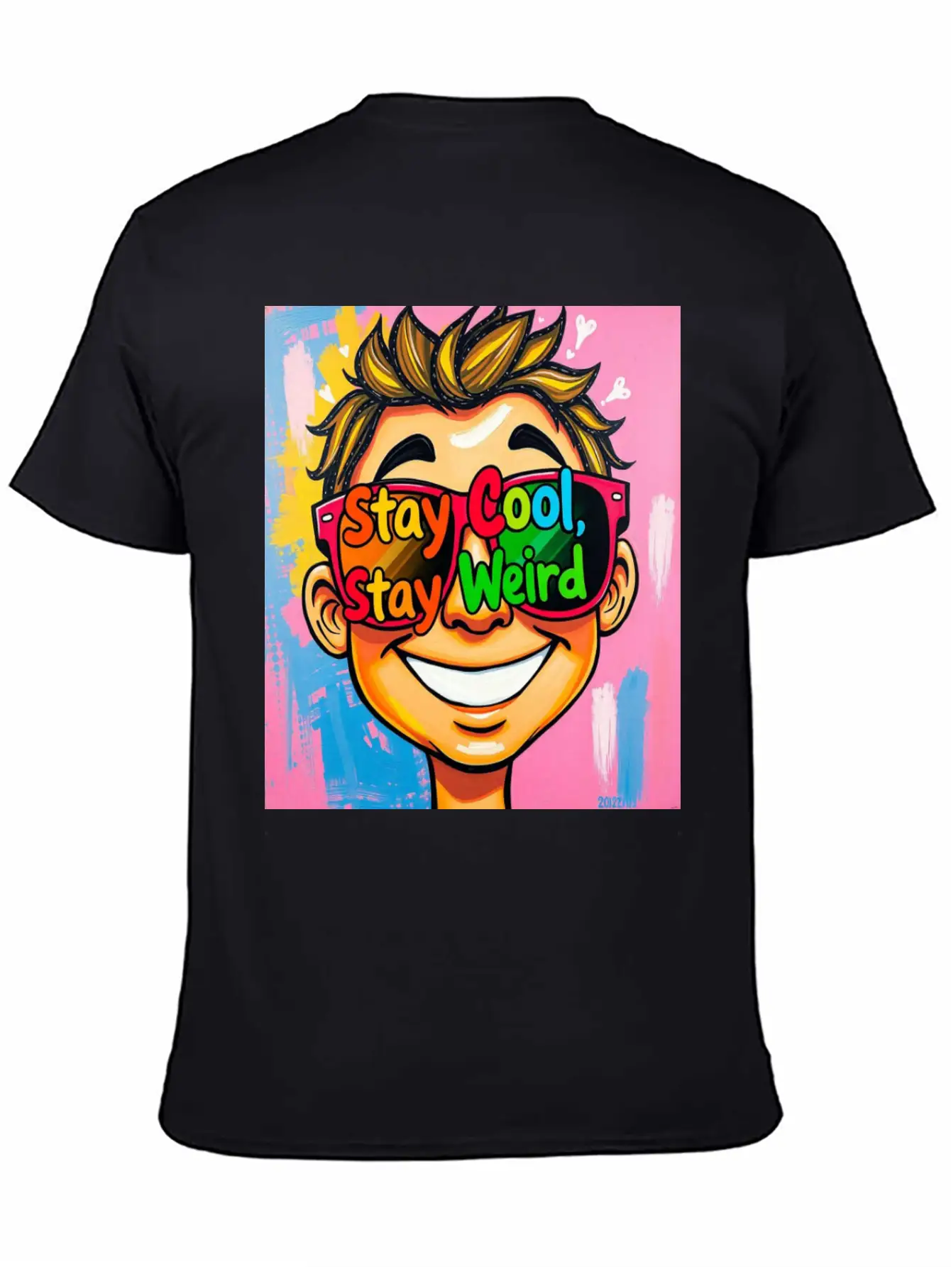 "Stay Cool, Stay Weird" Comfortable Minimalist Graphic Tee – Summer Style Essential