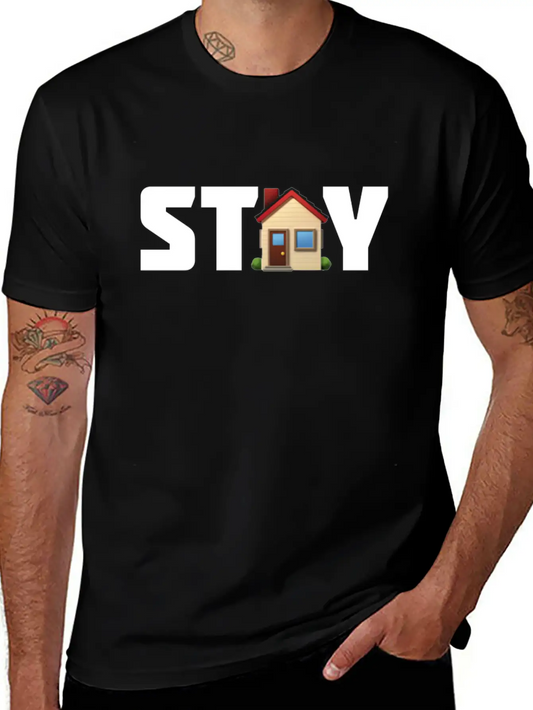 Stay Home — Corona Virus 2020 Unisex Short Sleeve Soft Cotton T-Shirt – Casual Everyday Wear