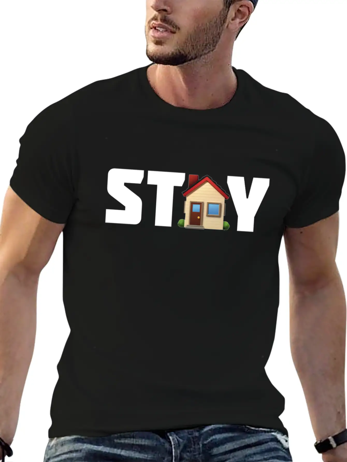 Stay Home — Corona Virus 2020 Unisex Short Sleeve Soft Cotton T-Shirt – Casual Everyday Wear