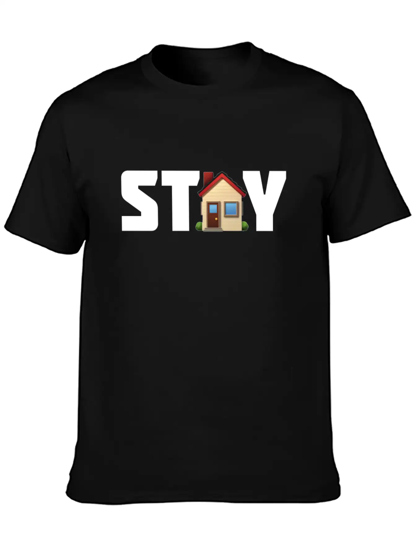 Stay Home — Corona Virus 2020 Unisex Short Sleeve Soft Cotton T-Shirt – Casual Everyday Wear