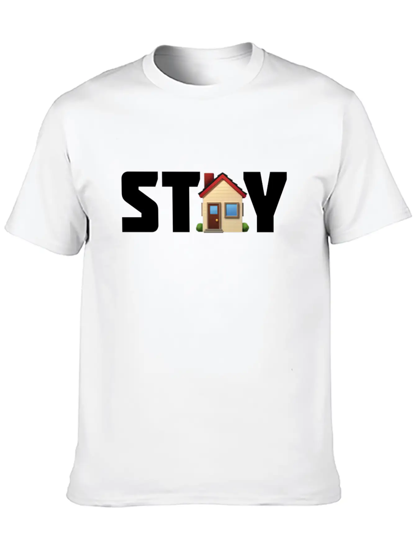 Stay Home — Corona Virus 2020 Unisex Short Sleeve Soft Cotton T-Shirt – Casual Everyday Wear