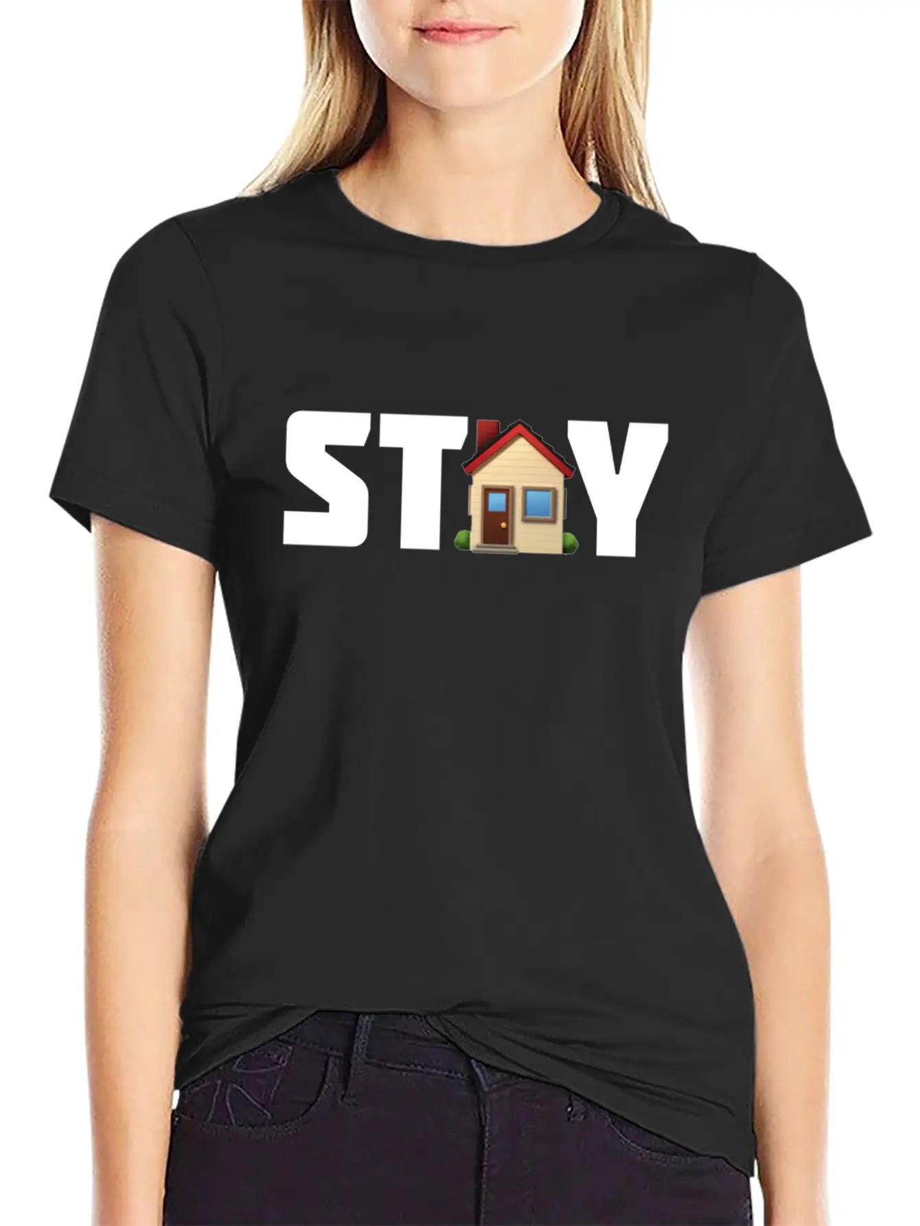 Stay Home — Corona Virus 2020 Unisex Short Sleeve Soft Cotton T-Shirt – Casual Everyday Wear