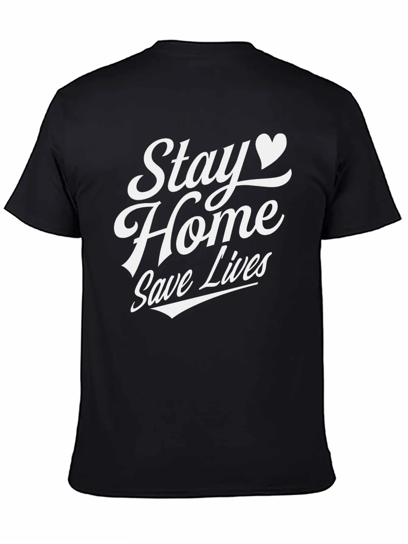Stay Home Save Lives Quarantine Coronavirus Unisex Short Sleeve Soft Cotton T-Shirt – Casual Everyday Wear