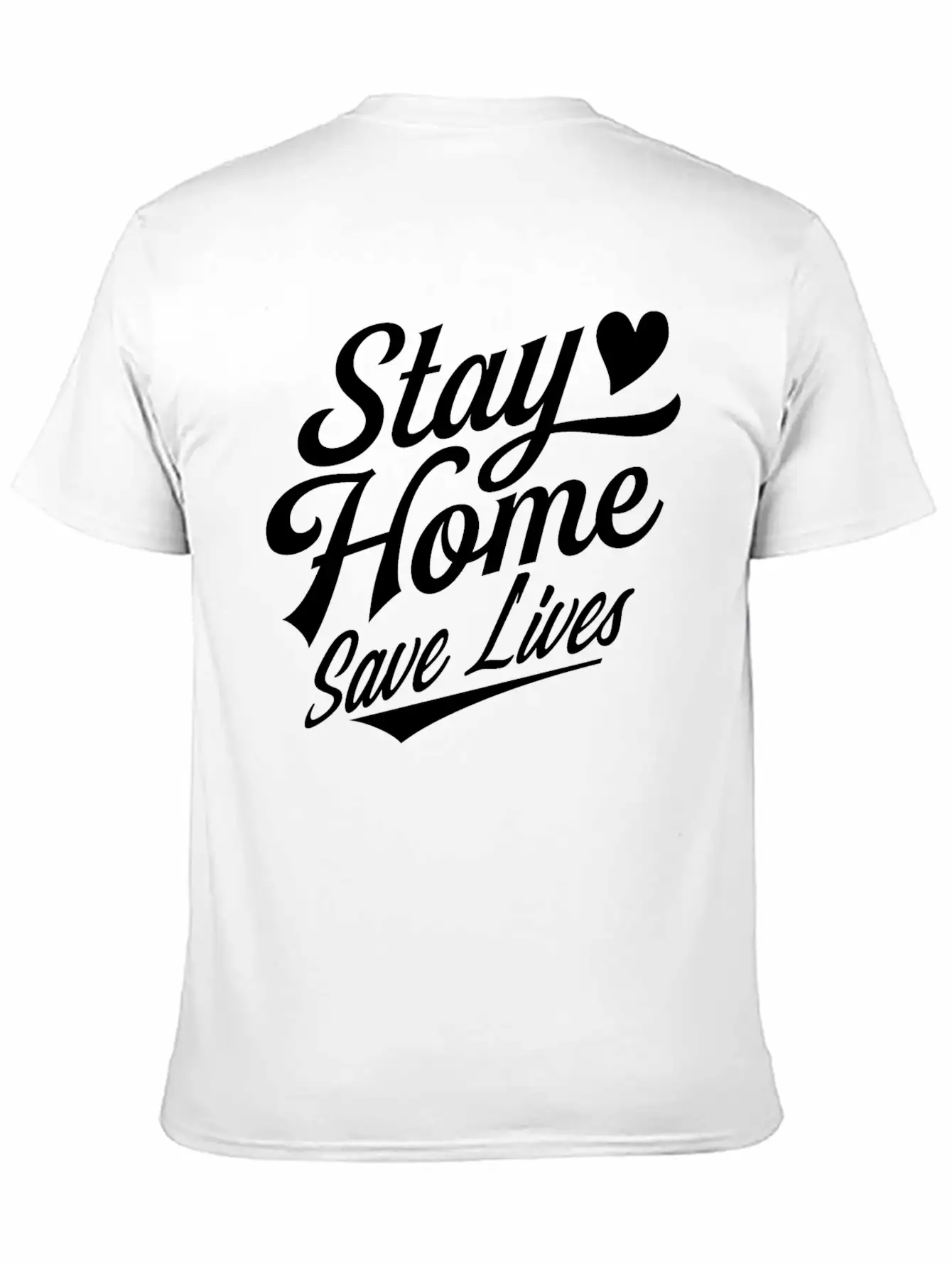 Stay Home Save Lives Quarantine Coronavirus Unisex Short Sleeve Soft Cotton T-Shirt – Casual Everyday Wear