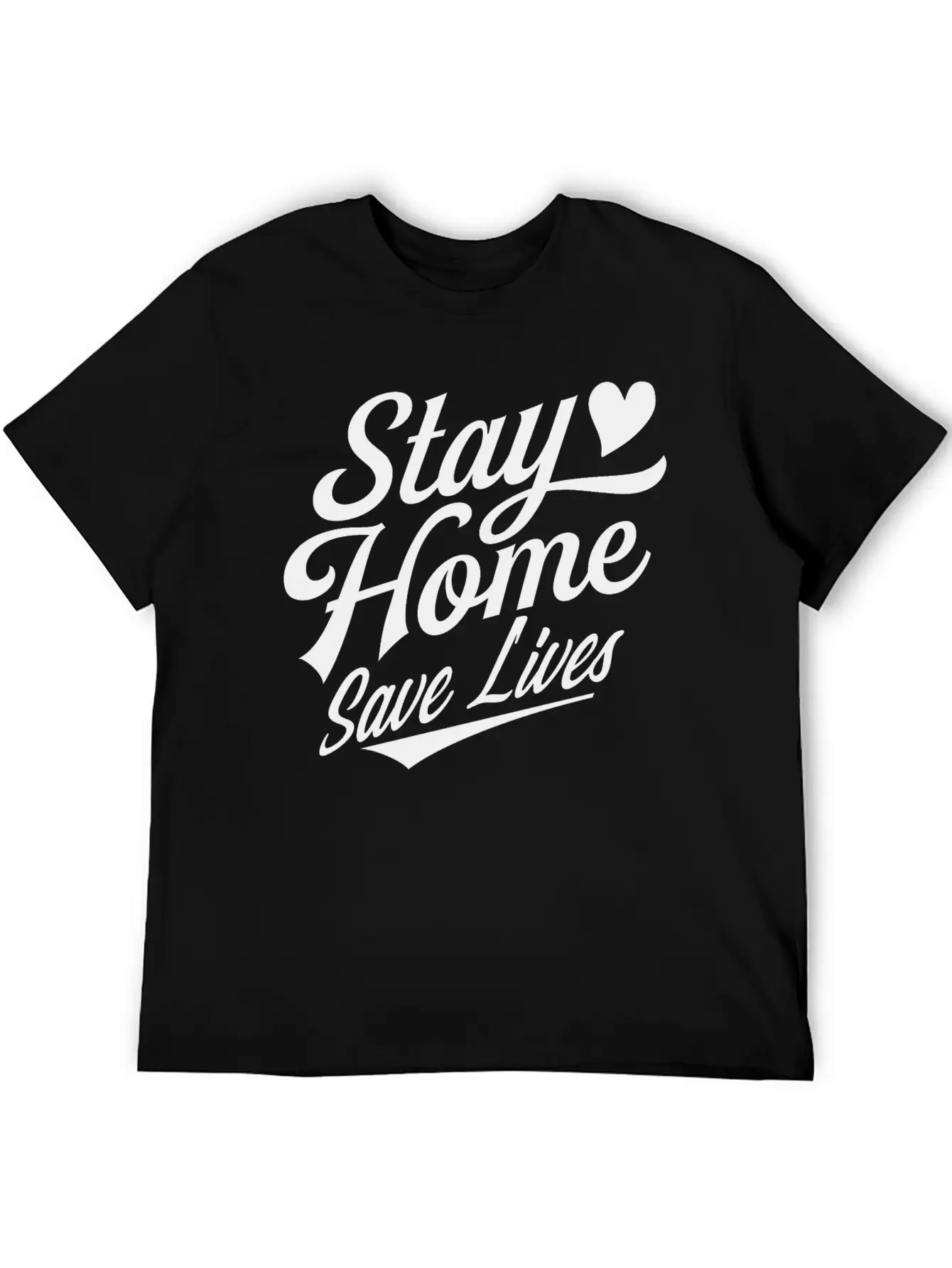 Stay Home Save Lives Quarantine Coronavirus Unisex Short Sleeve Soft Cotton T-Shirt – Casual Everyday Wear
