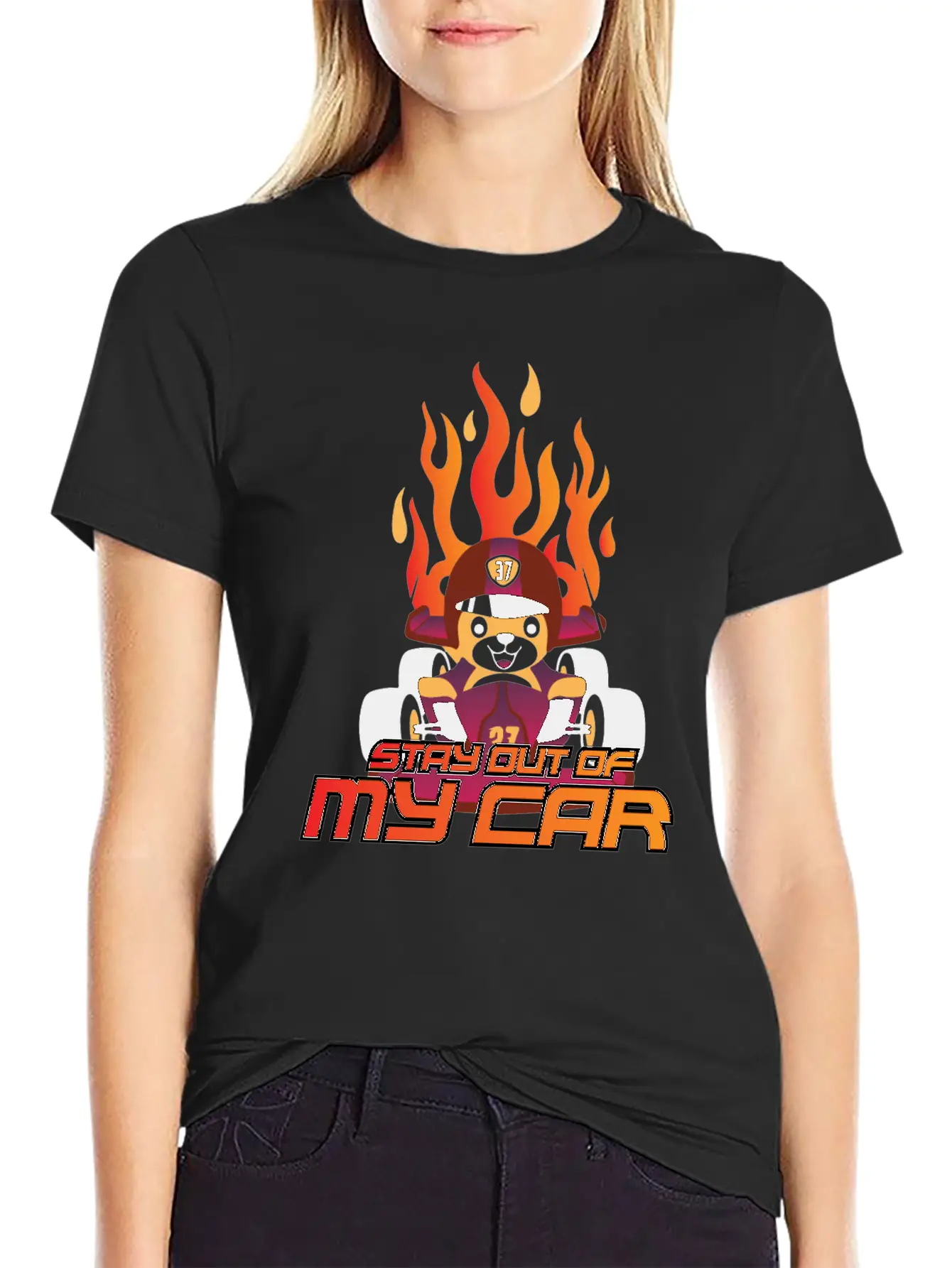 Stay Out Of My Car Basic Graphic T-Shirt – Daily Comfort In Soft Cotton
