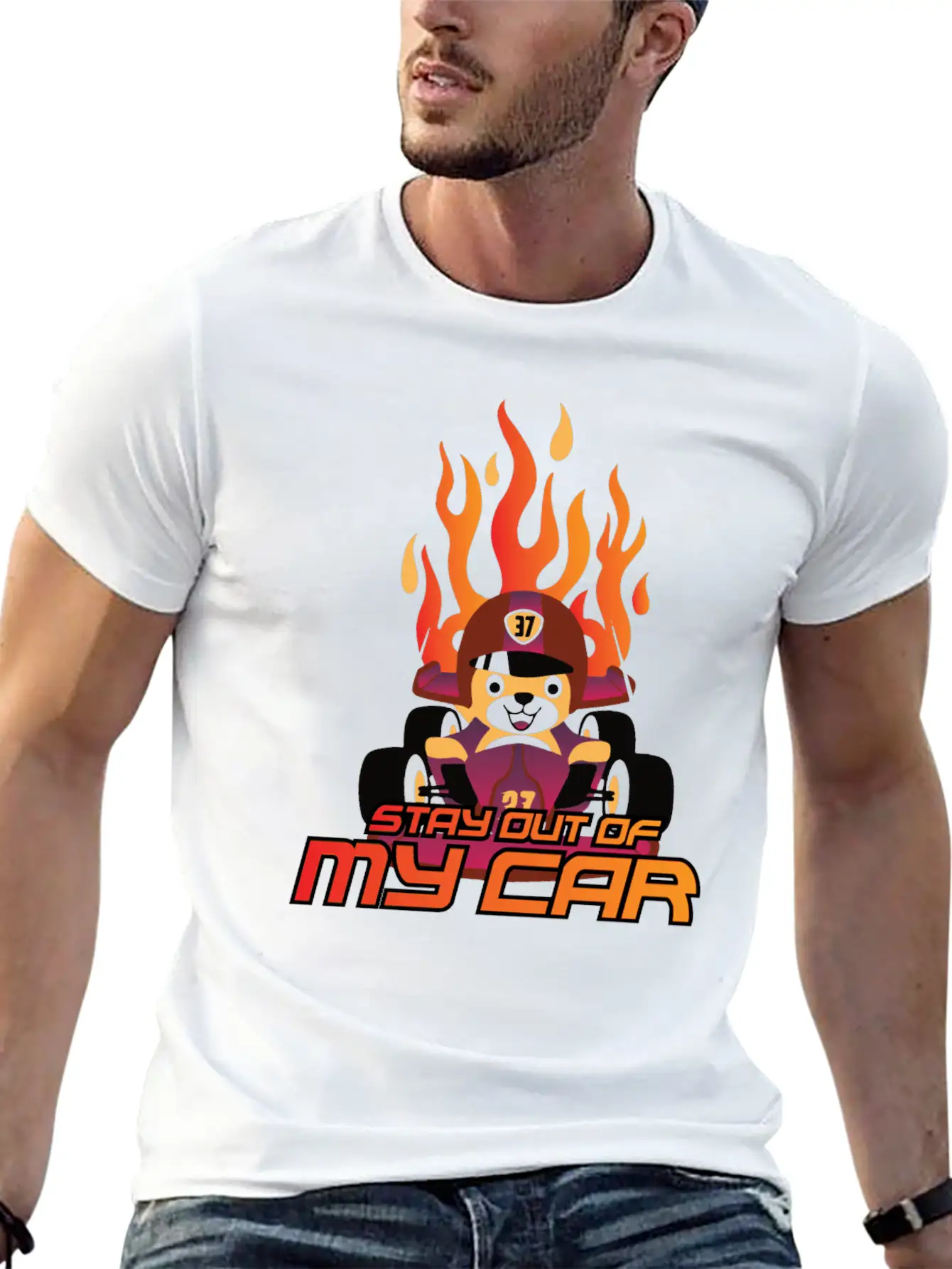 Stay Out Of My Car Basic Graphic T-Shirt – Daily Comfort In Soft Cotton