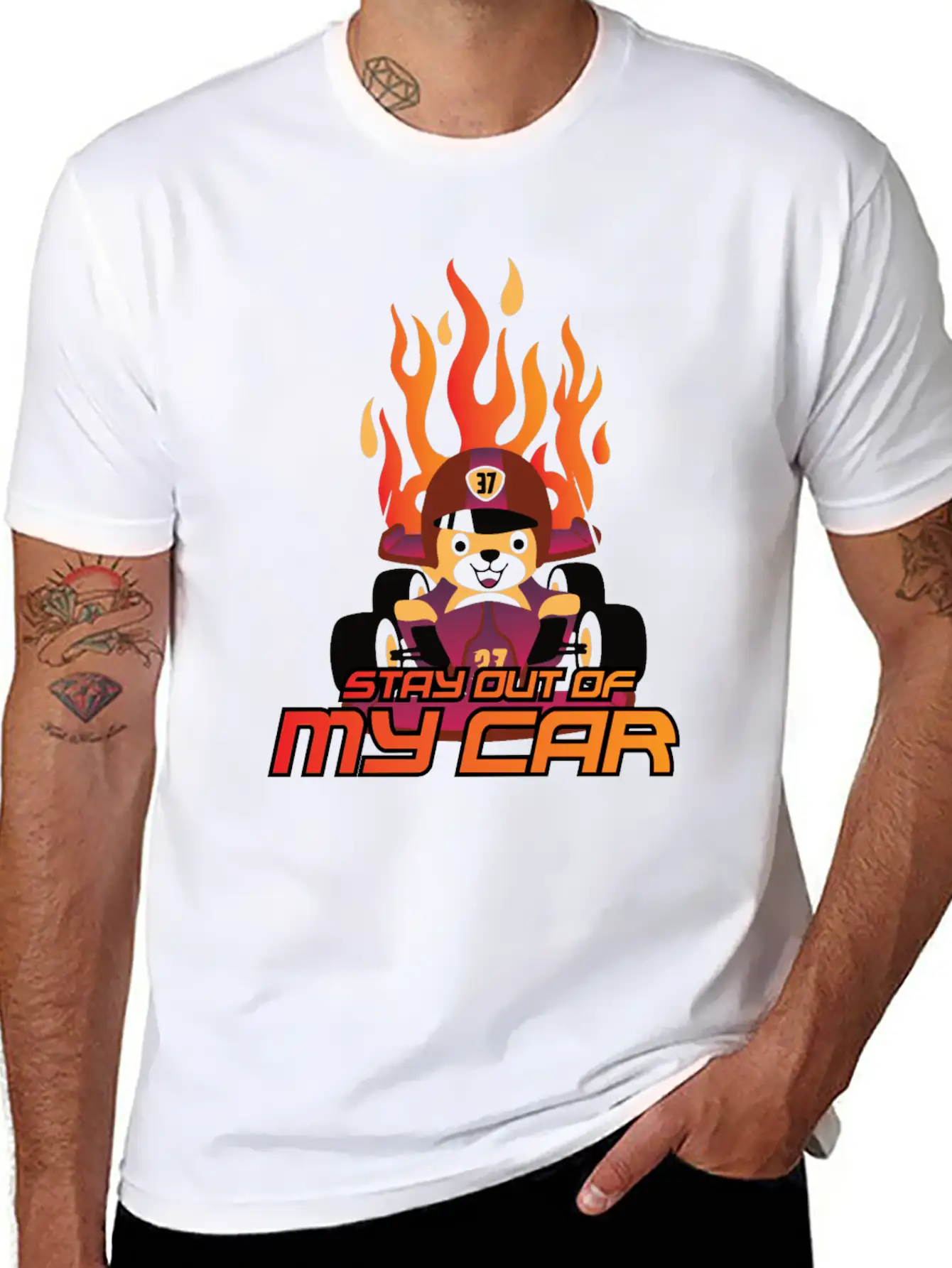 Stay Out Of My Car Basic Graphic T-Shirt – Daily Comfort In Soft Cotton