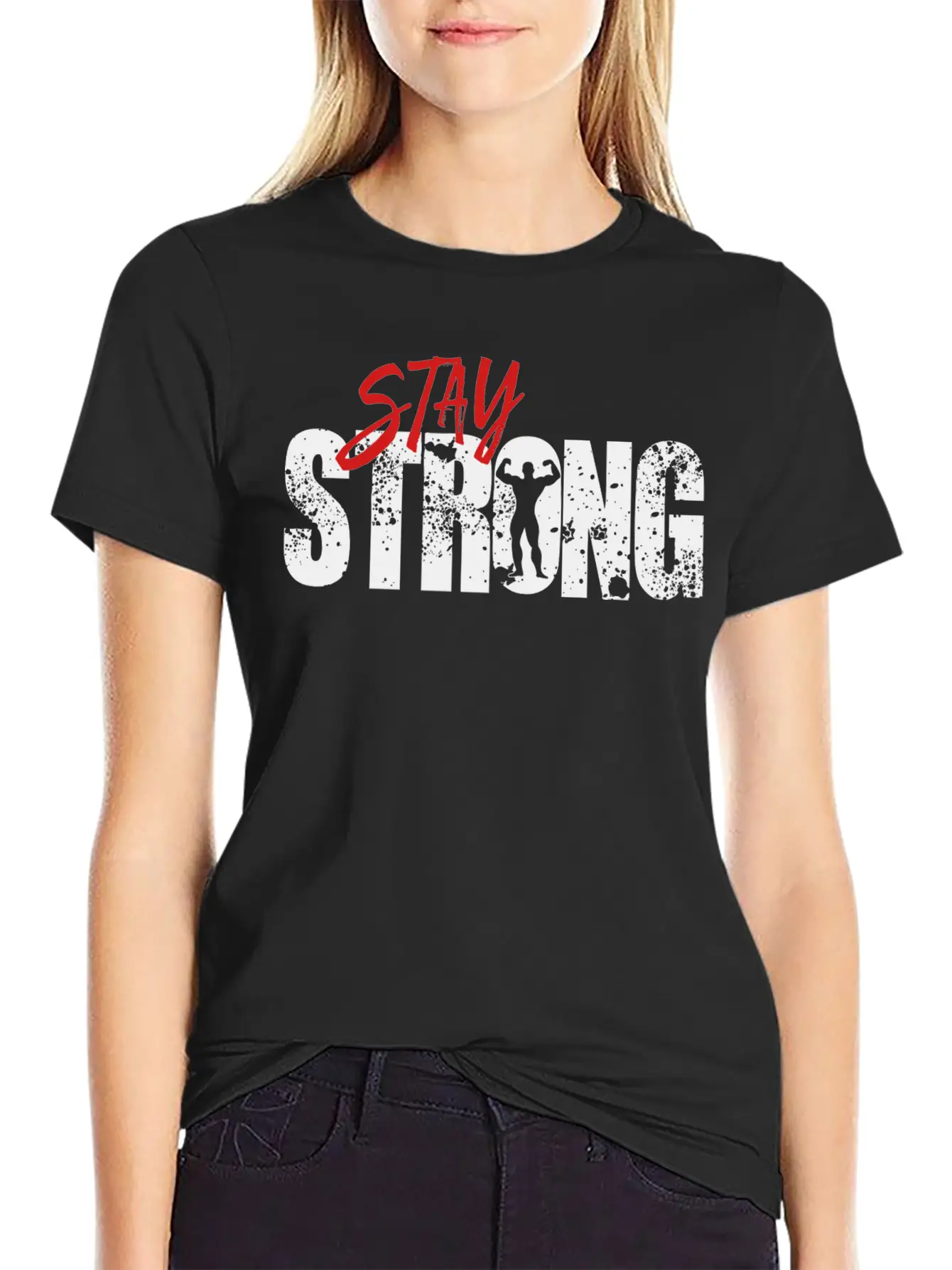 Stay Strong Comfortable Minimalist Graphic Tee – Summer Style Essential
