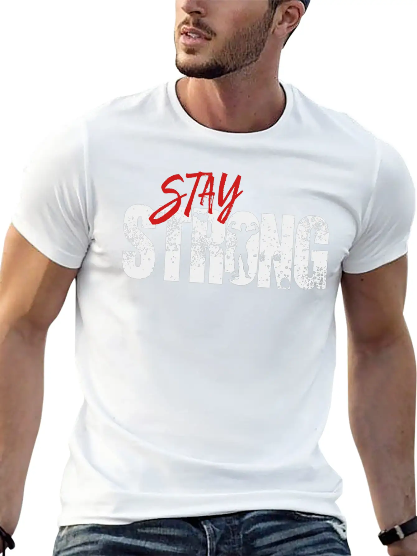Stay Strong Comfortable Minimalist Graphic Tee – Summer Style Essential
