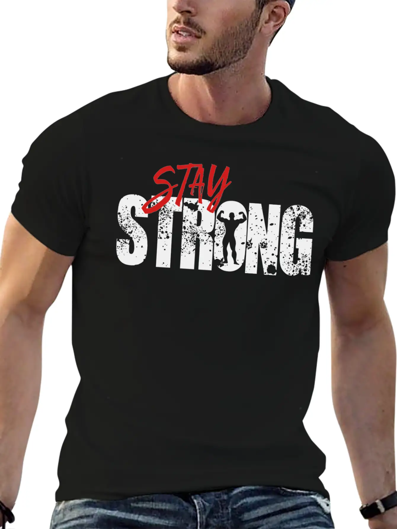 Stay Strong Comfortable Minimalist Graphic Tee – Summer Style Essential