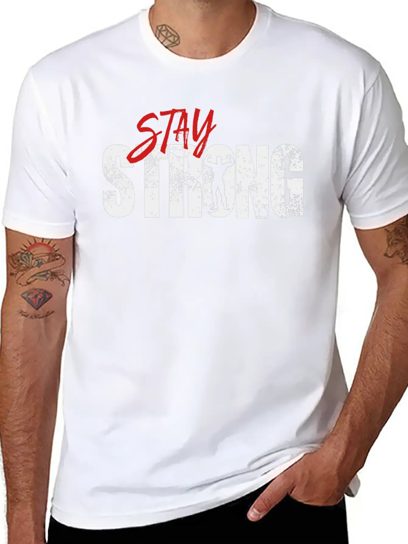 Stay Strong Comfortable Minimalist Graphic Tee – Summer Style Essential