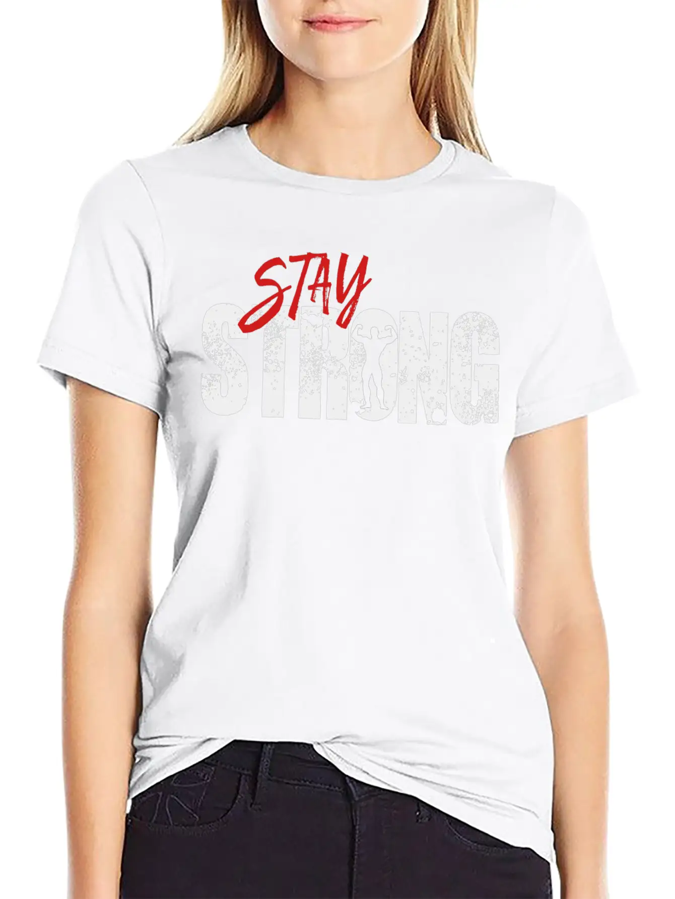 Stay Strong Comfortable Minimalist Graphic Tee – Summer Style Essential