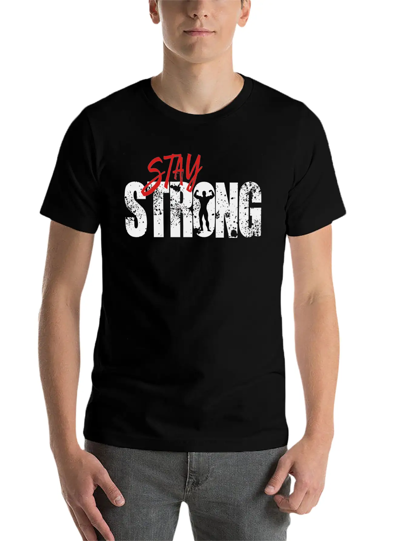 Stay Strong Comfortable Minimalist Graphic Tee – Summer Style Essential