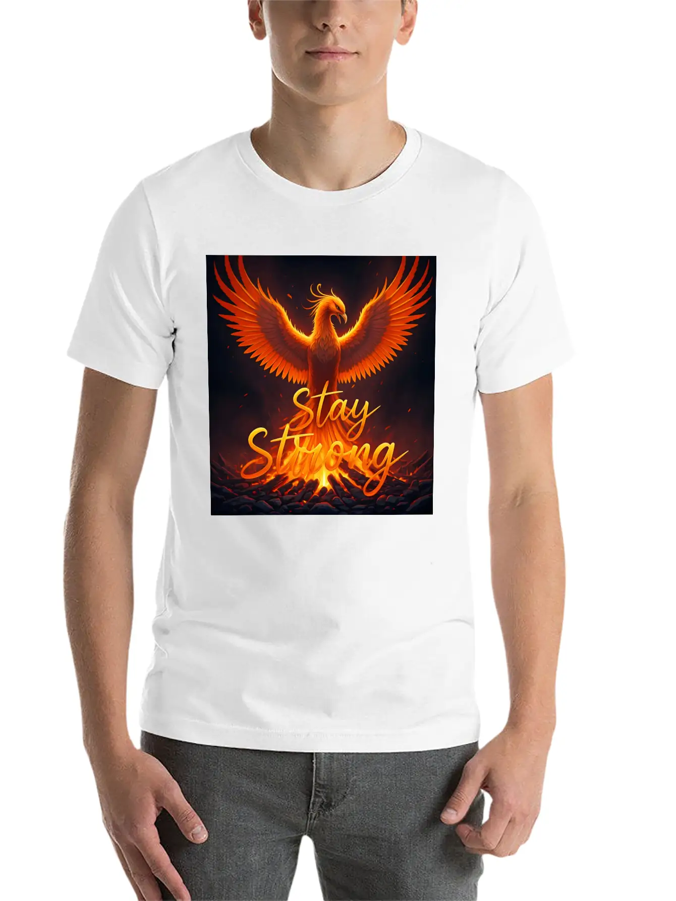 Stay Strong Unisex Short Sleeve Soft Cotton T-Shirt – Casual Everyday Wear