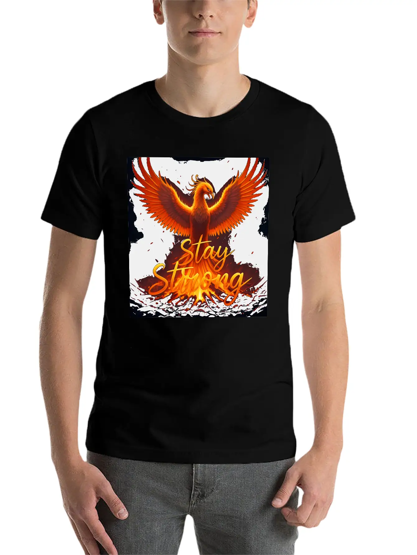 Stay Strong Unisex Short Sleeve Soft Cotton T-Shirt – Casual Everyday Wear