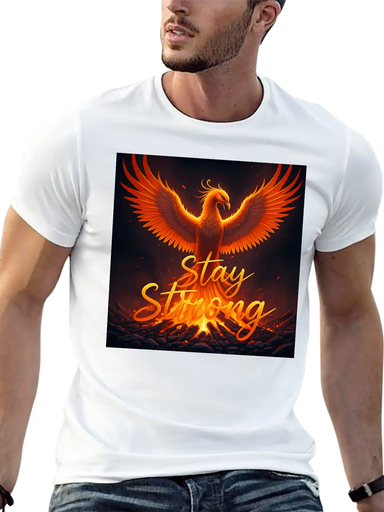 Stay Strong Unisex Short Sleeve Soft Cotton T-Shirt – Casual Everyday Wear