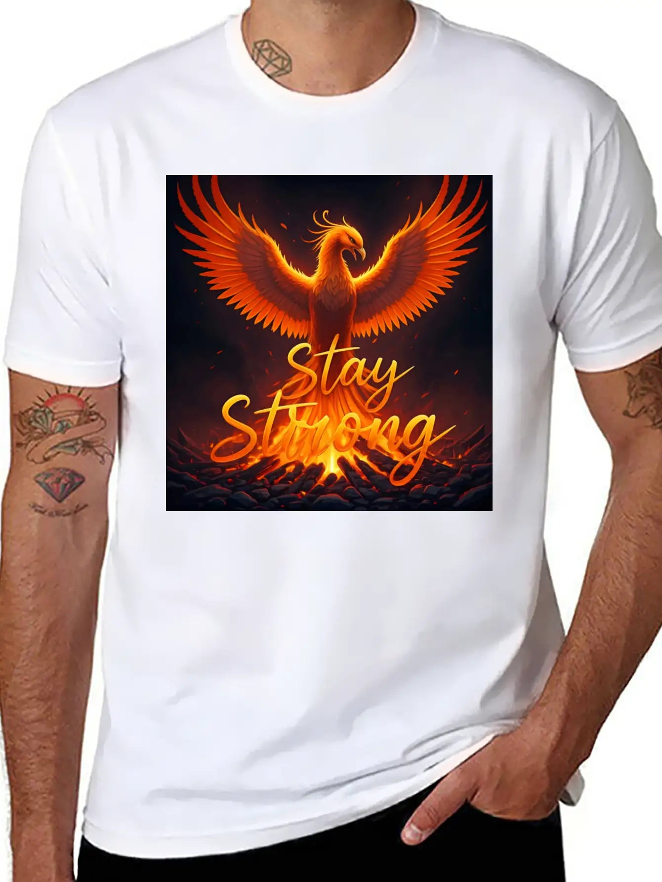 Stay Strong Unisex Short Sleeve Soft Cotton T-Shirt – Casual Everyday Wear