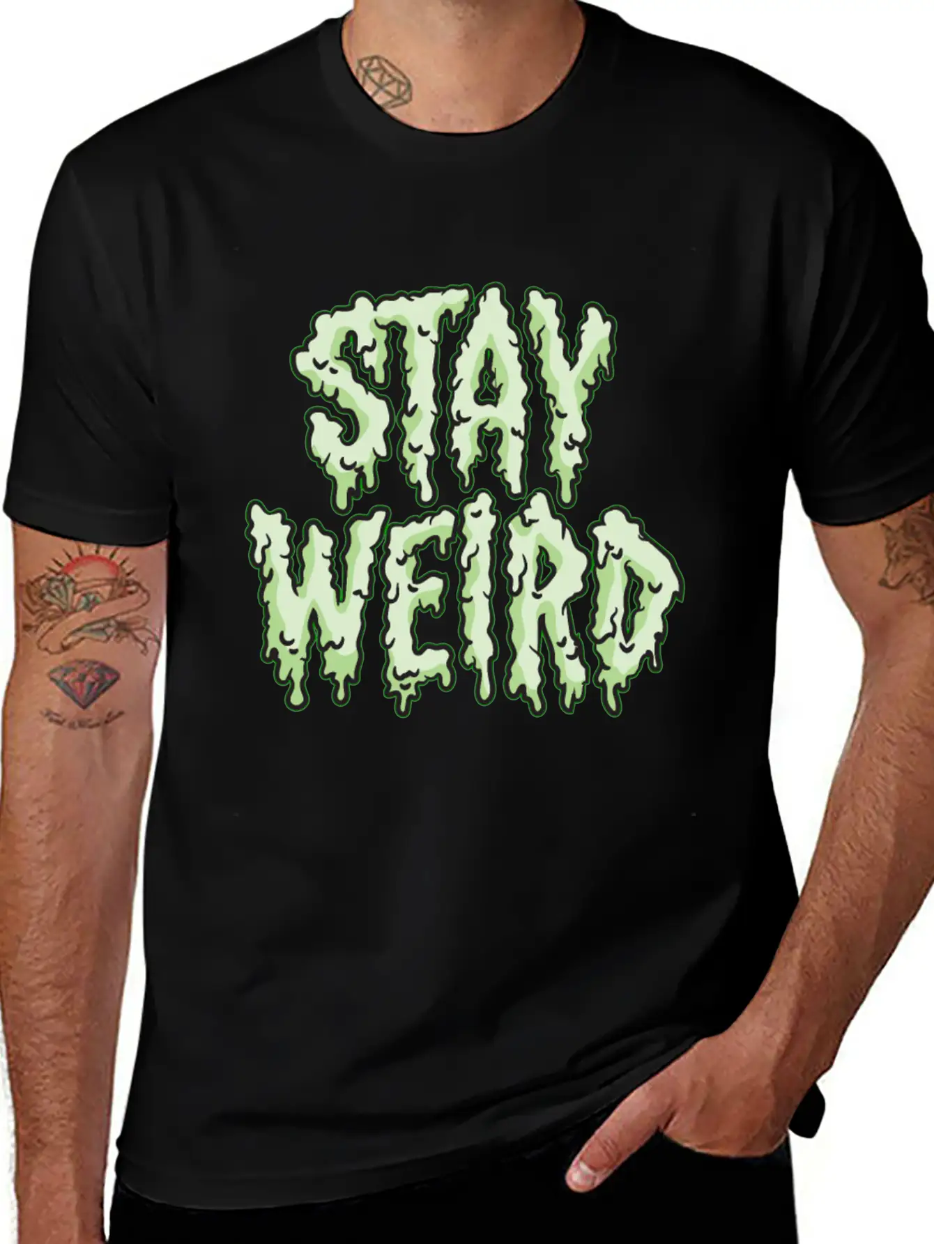 Stay Weird Stylish Everyday T-Shirt – Unisex Basic Cotton Tee