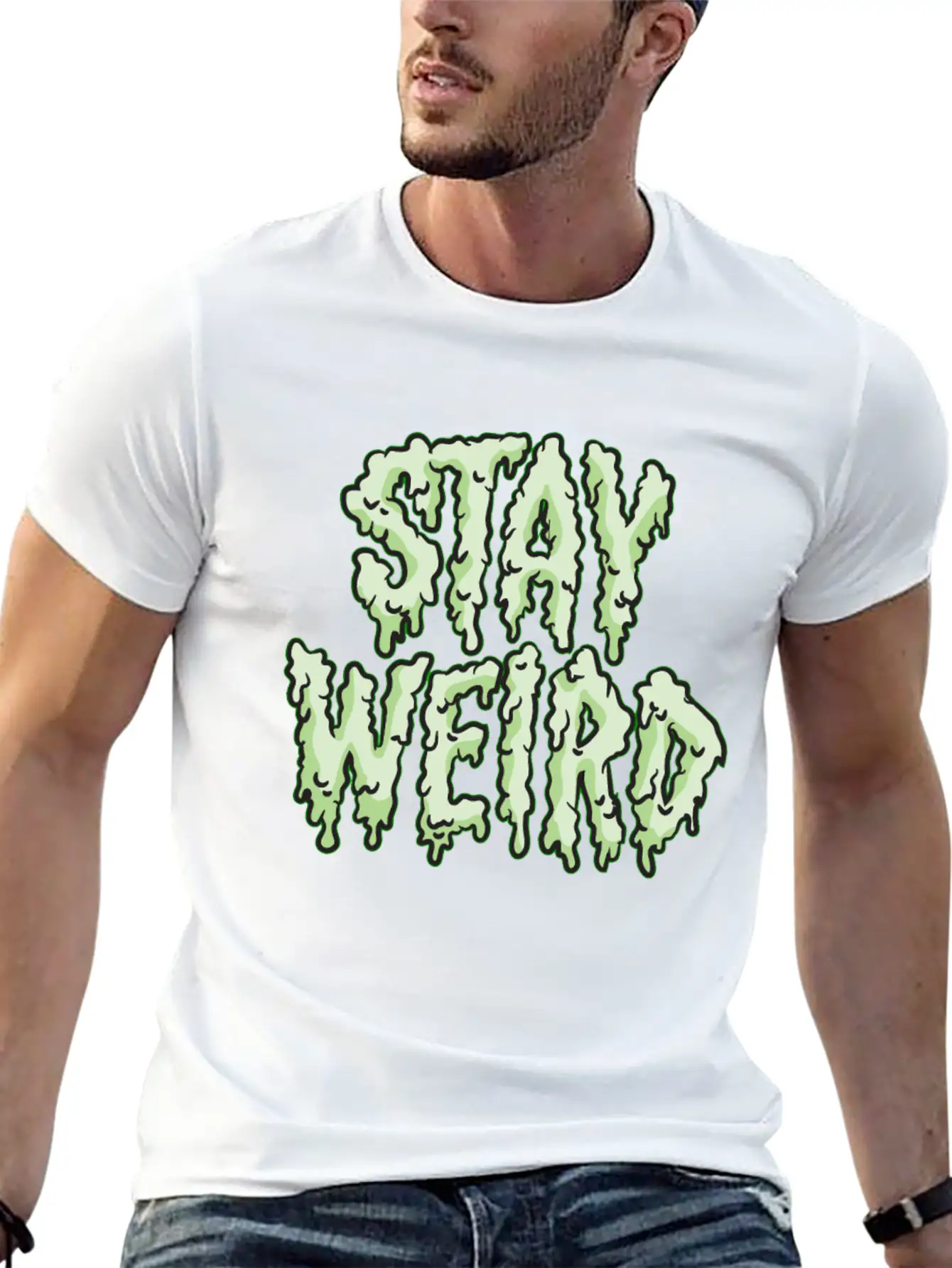Stay Weird Stylish Everyday T-Shirt – Unisex Basic Cotton Tee